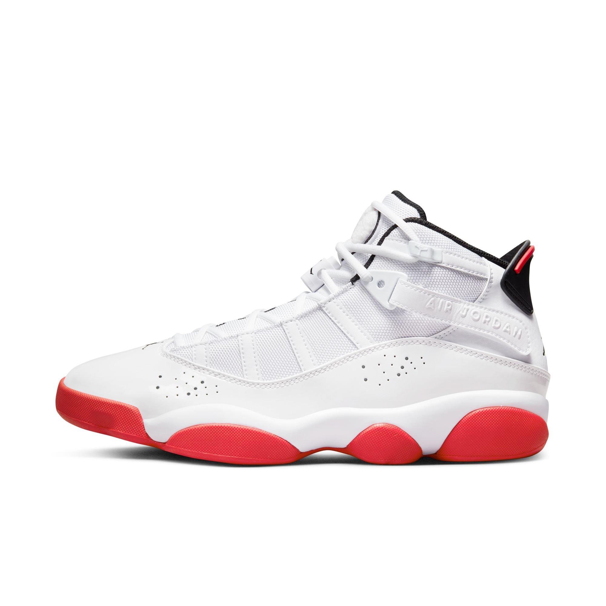 Jordan 6 Rings "White/University Red/Black" Men's Shoe - WHITE/RED/BLACK Thumbnail View 4