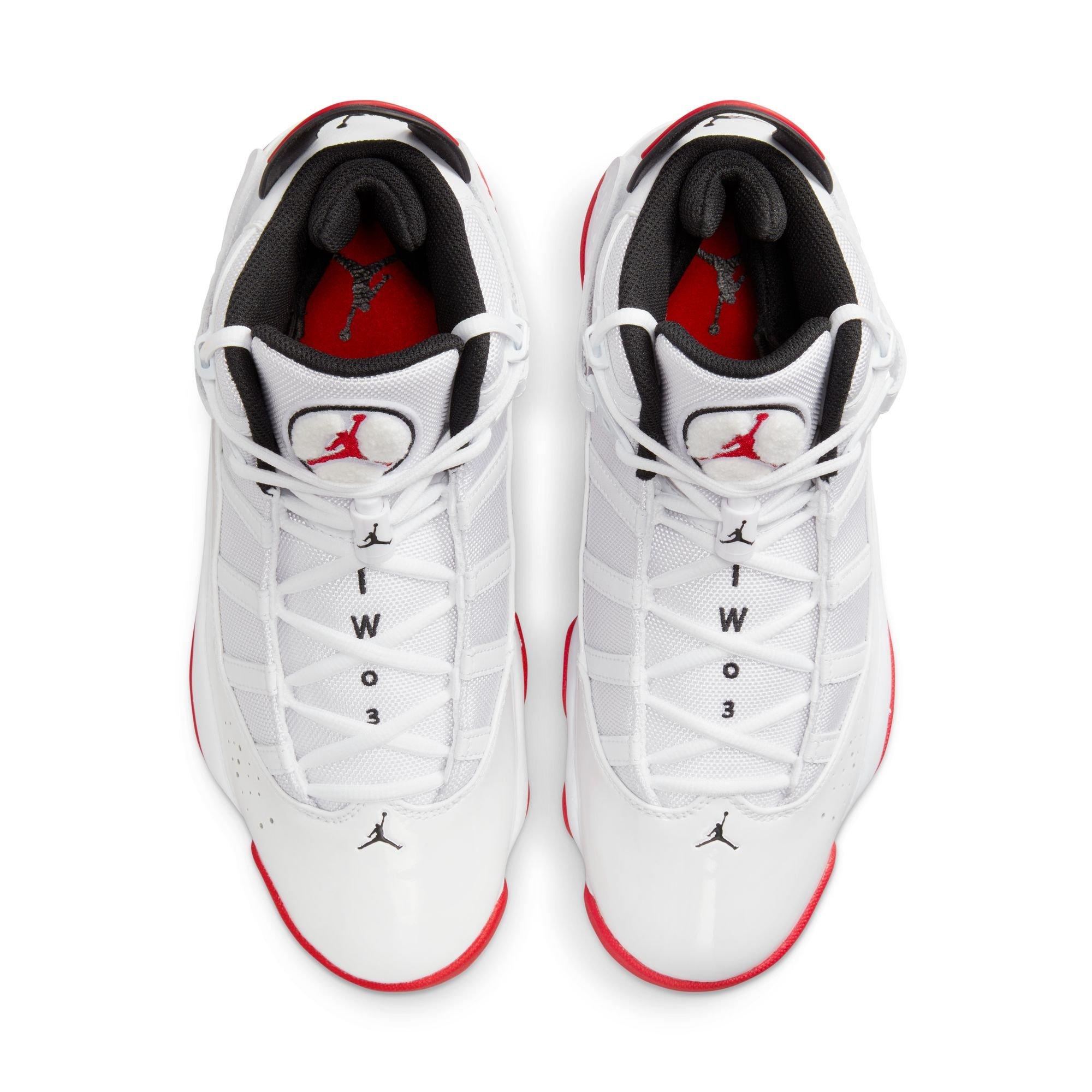 Jordan 6 Rings "White/University Red/Black" Men's Shoe - WHITE/RED/BLACK Thumbnail View 5