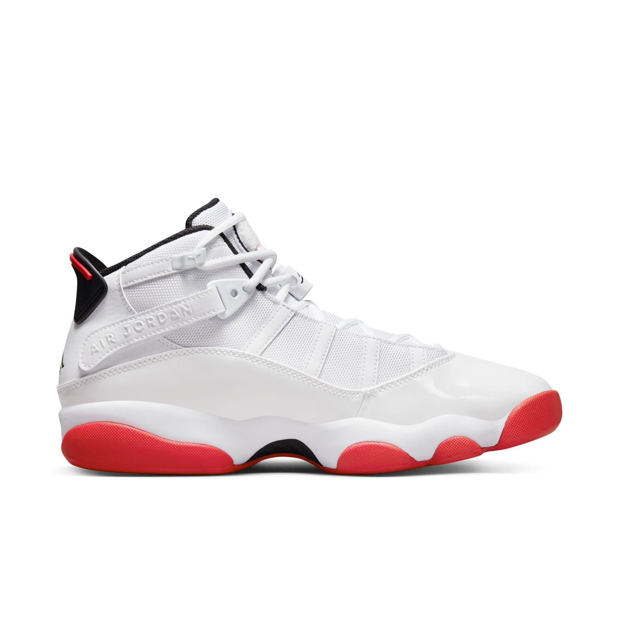 Jordan 6 Rings "White/University Red/Black" Men's Shoe - WHITE/RED/BLACK Thumbnail View 2