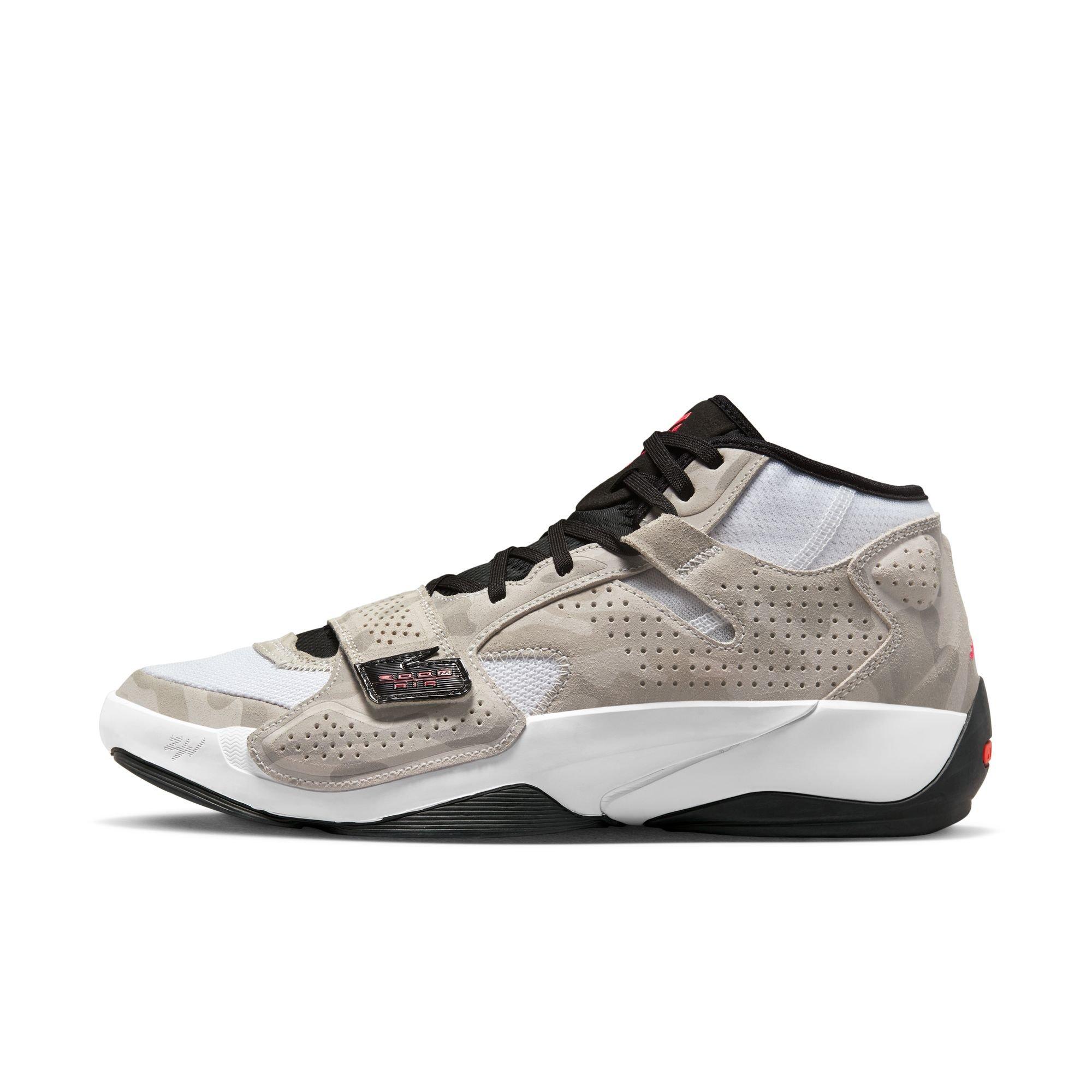 Jordan Zion 2 "White/Flash Crimson/Black" Grade School Kids' Basketball Shoe