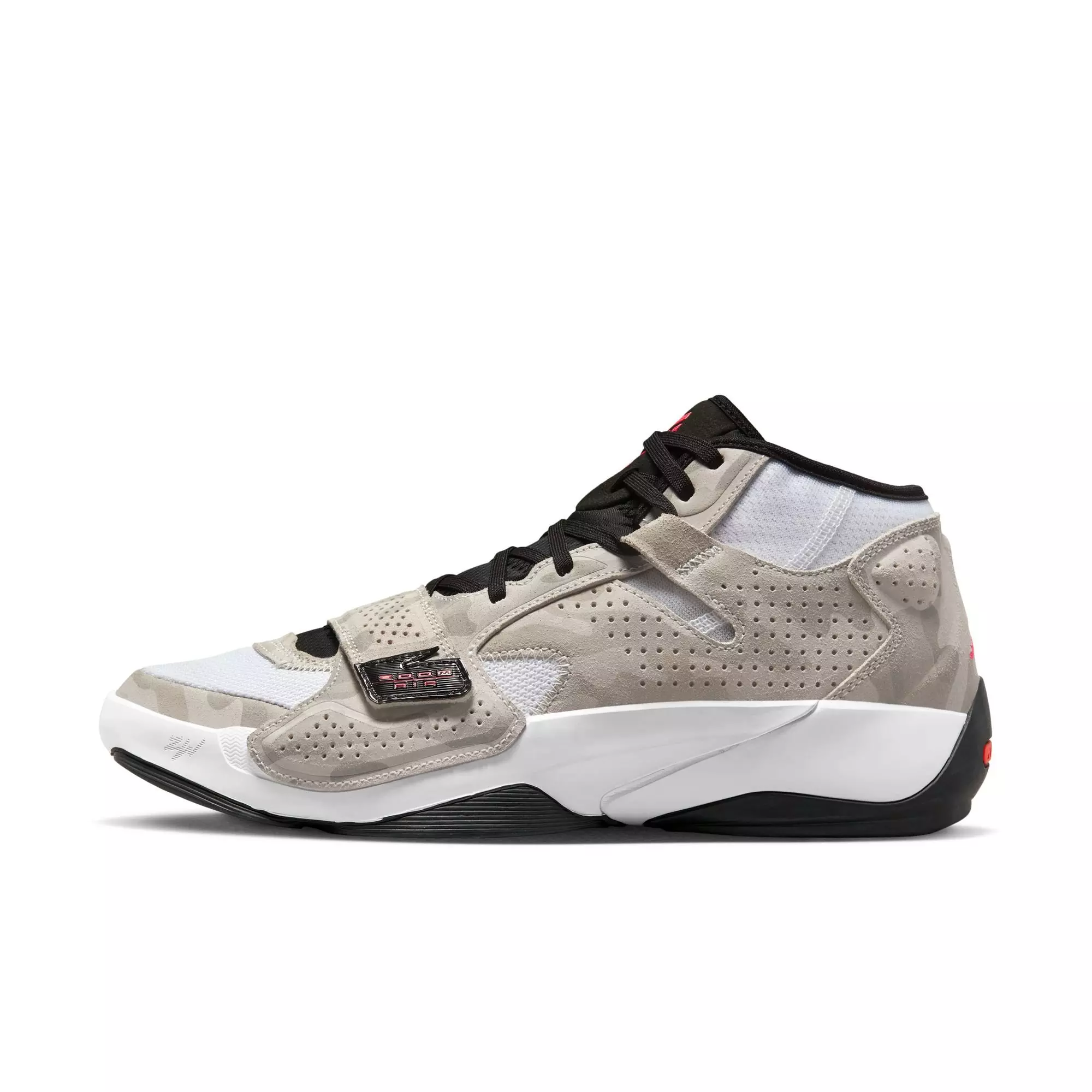 Jordan Zion 2 "White/Flash Crimson/Black" Grade School Kids' Basketball Shoe - WHITE/FLASH CRIMSON/BLACK