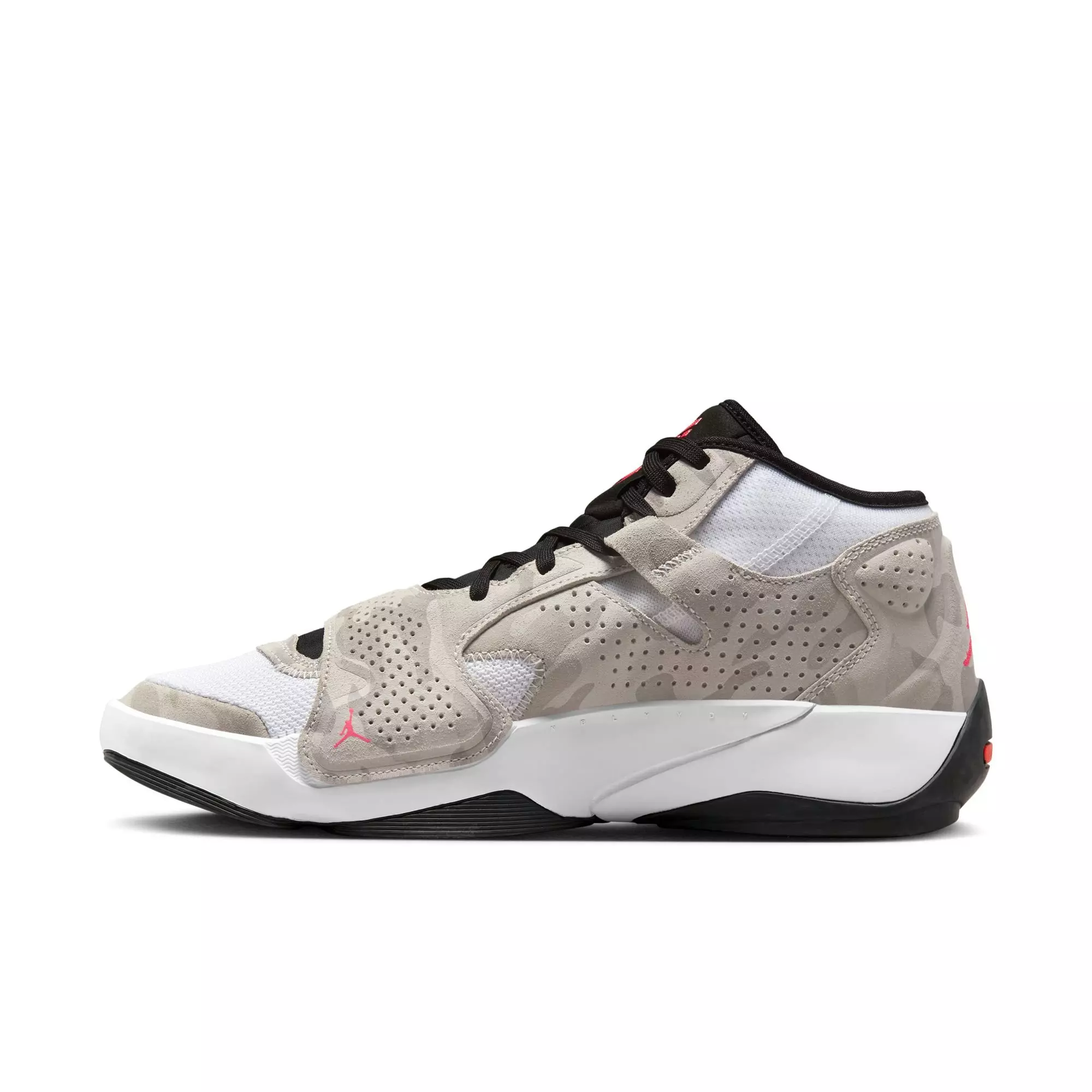 Jordan Zion 2 "White/Flash Crimson/Black" Grade School Kids' Basketball Shoe - WHITE/FLASH CRIMSON/BLACK