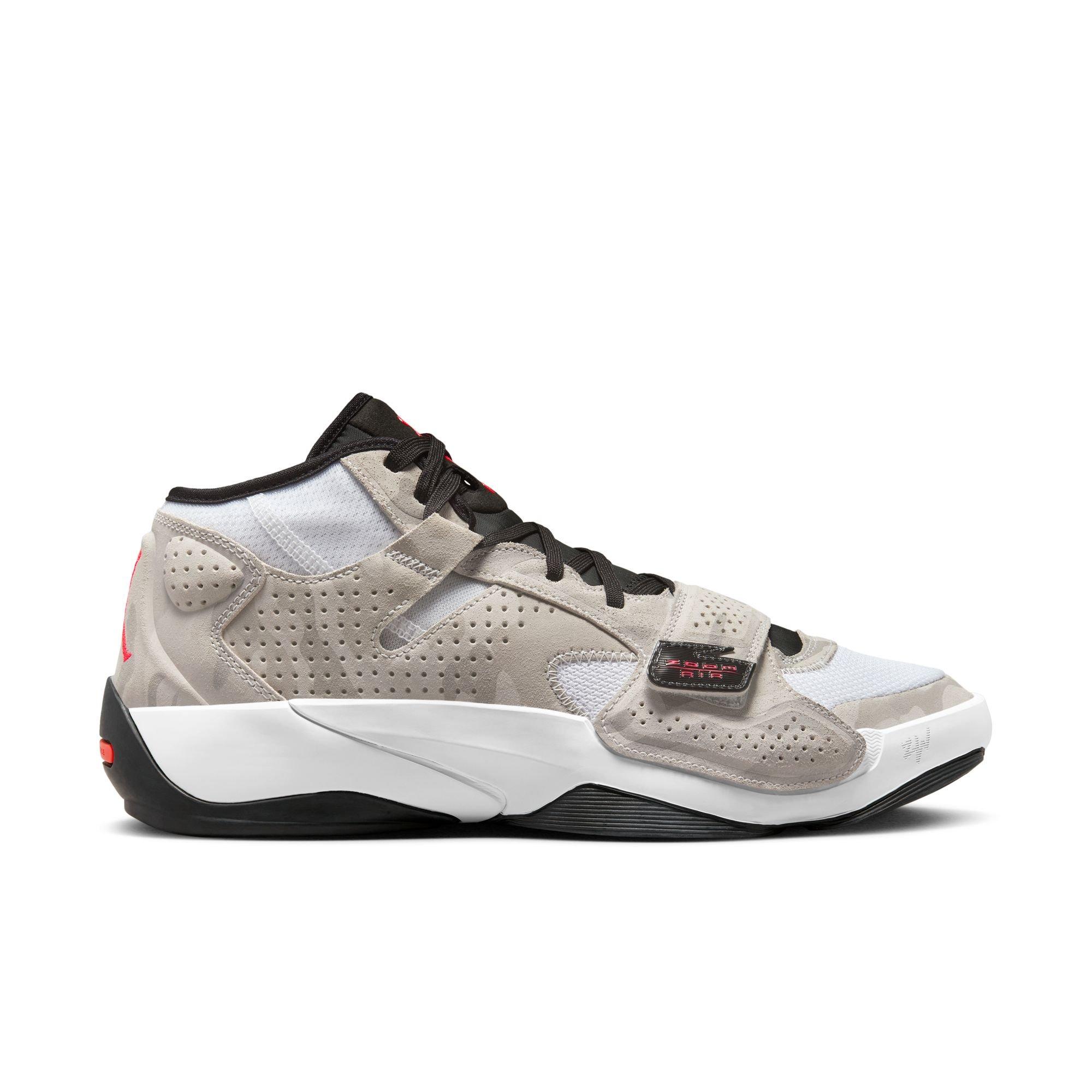 Jordan Zion 2 "White/Flash Crimson/Black" Grade School Kids' Basketball Shoe