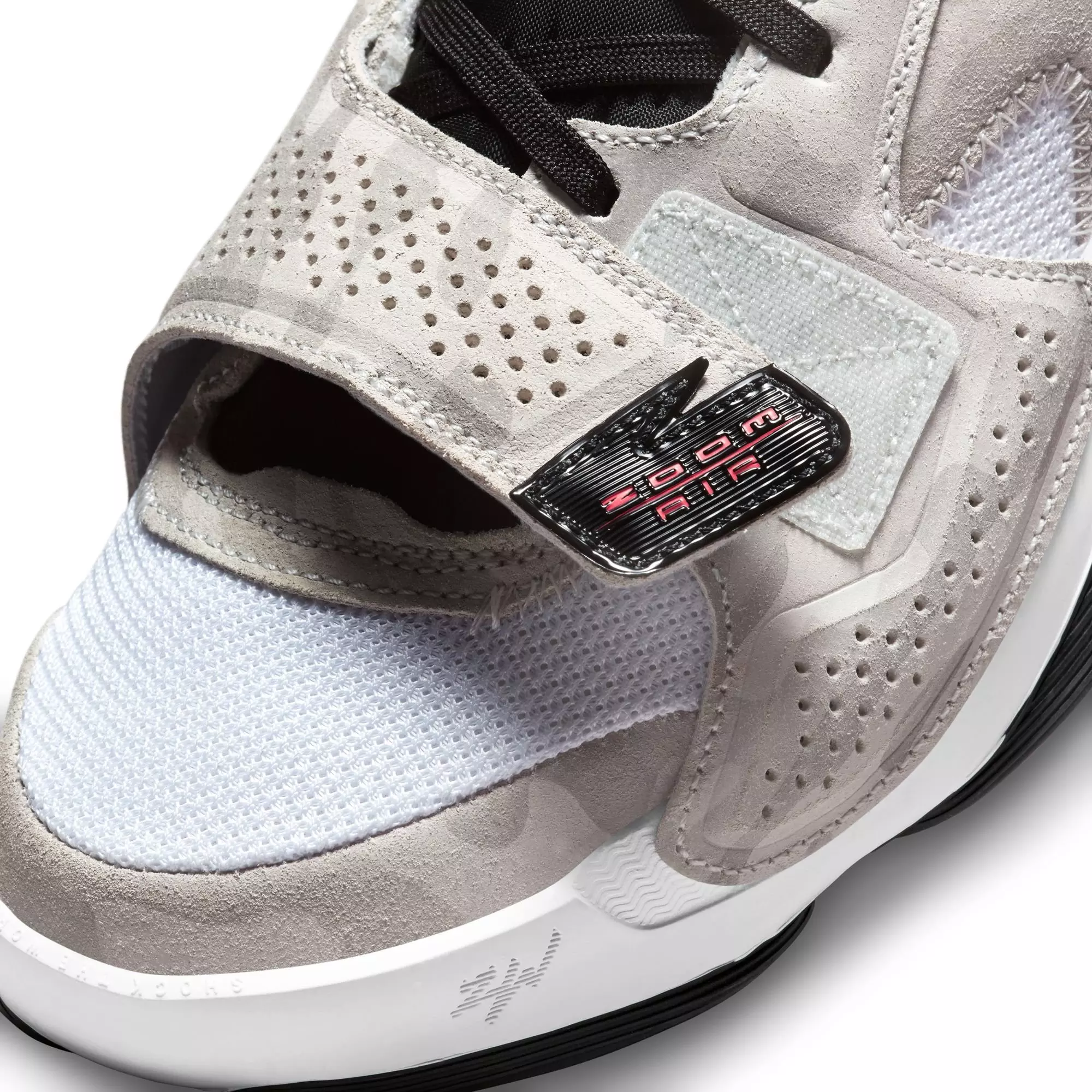 Jordan Zion 2 "White/Flash Crimson/Black" Grade School Kids' Basketball Shoe - WHITE/FLASH CRIMSON/BLACK