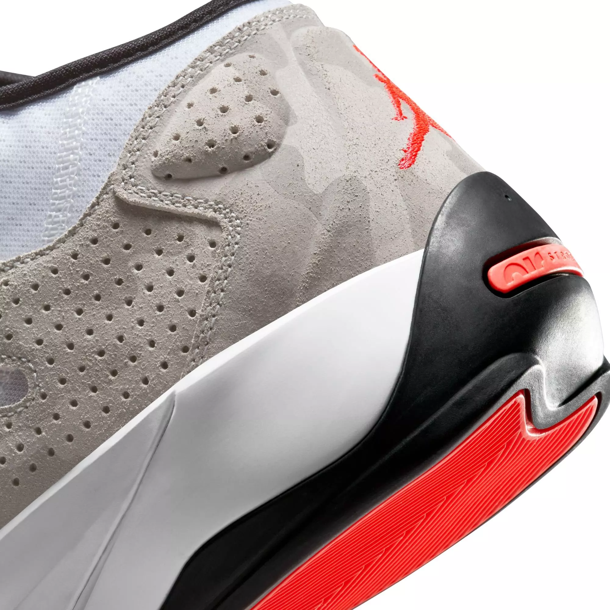 Jordan Zion 2 "White/Flash Crimson/Black" Grade School Kids' Basketball Shoe - WHITE/FLASH CRIMSON/BLACK