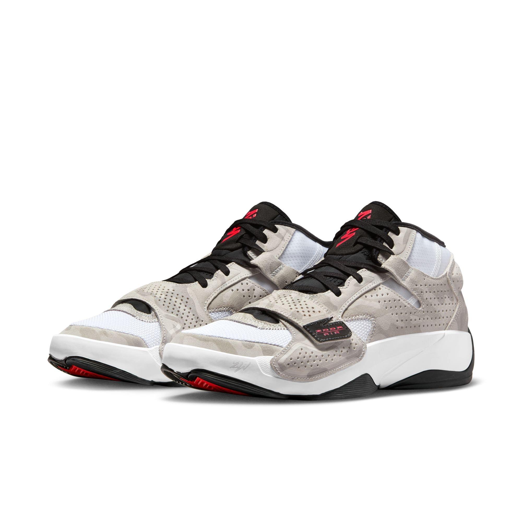 Jordan Zion 2 "White/Flash Crimson/Black" Grade School Kids' Basketball Shoe