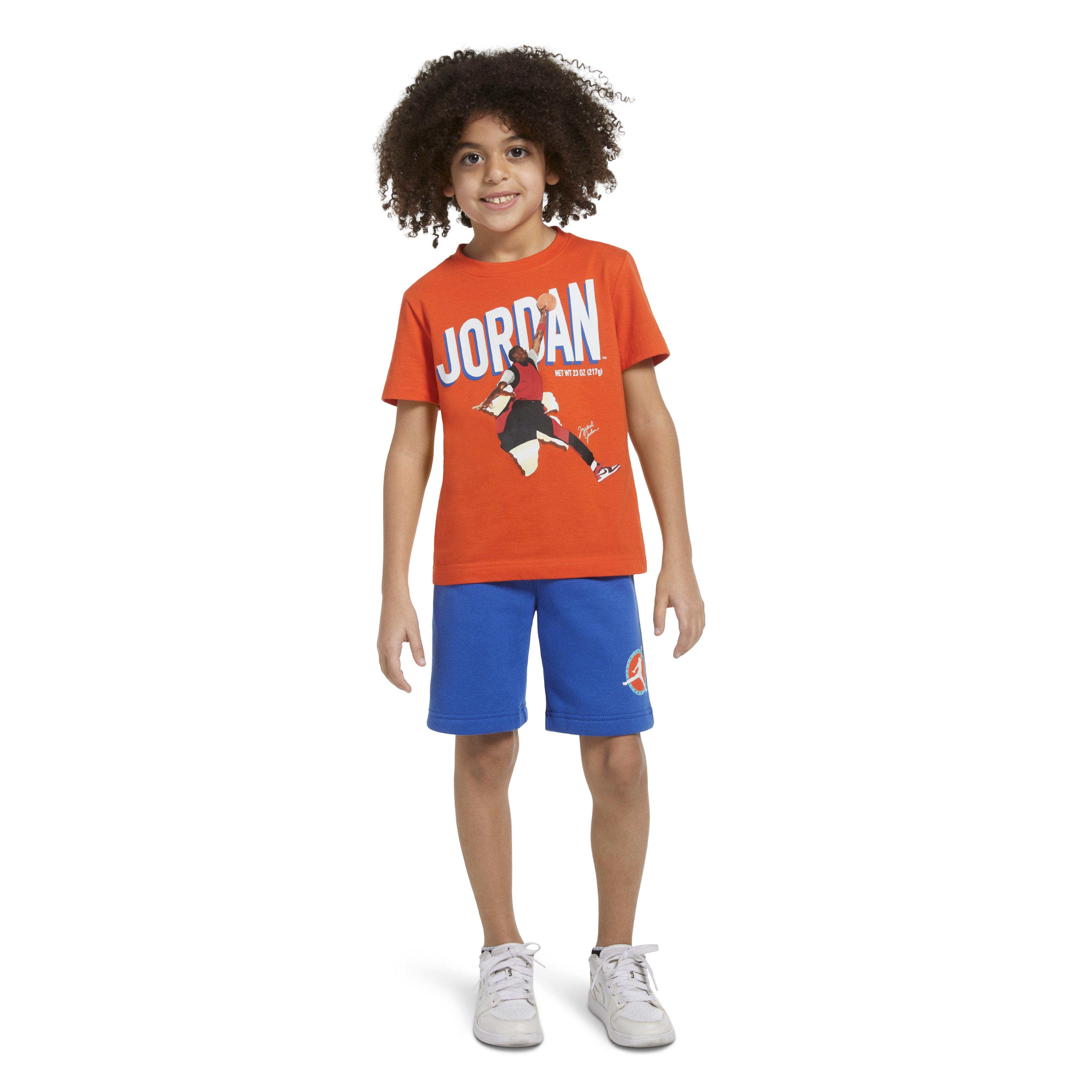 Jordan Little Boy's Flight MVP Short Set - Orange/Blue - ROYAL Thumbnail View 3