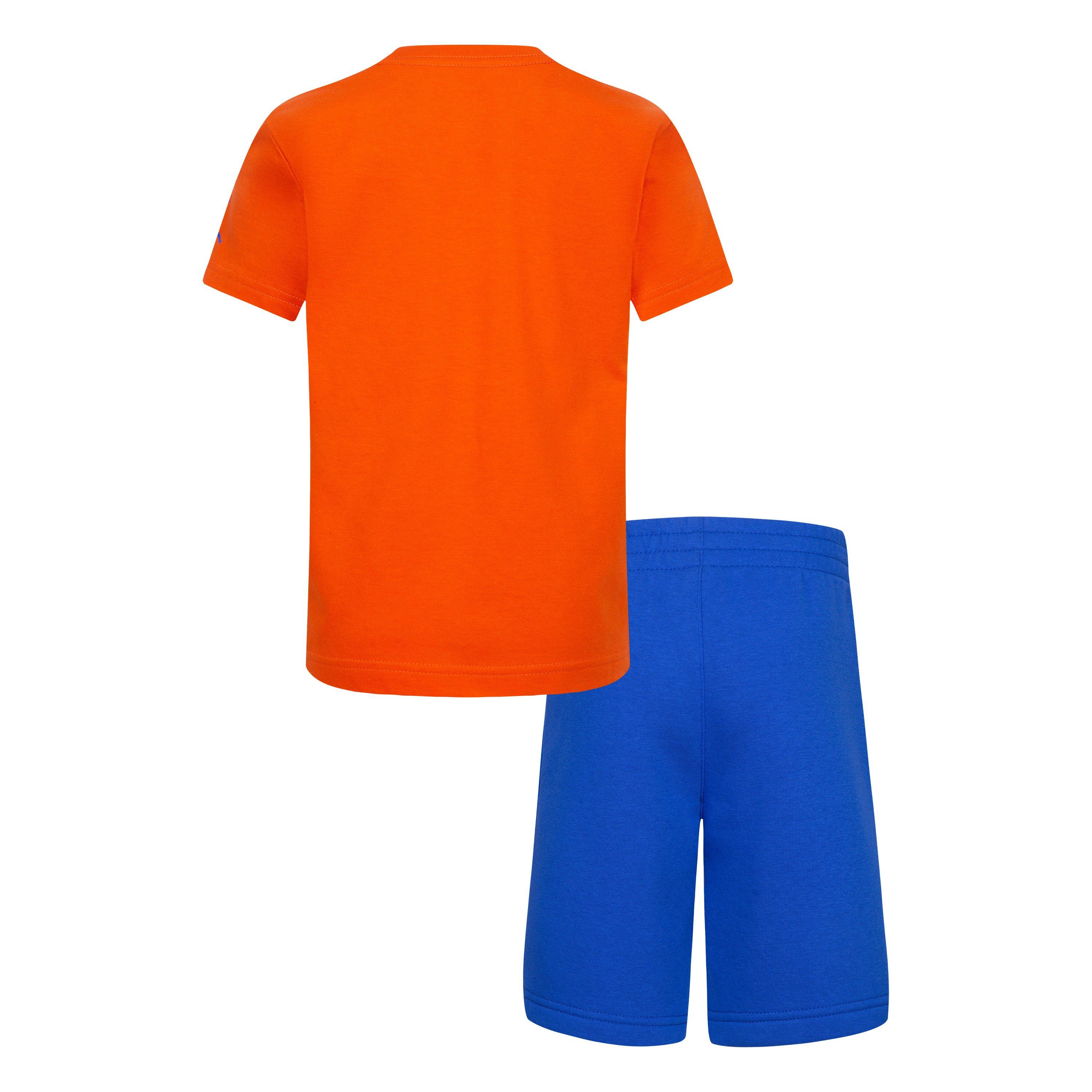 Jordan Little Boy's Flight MVP Short Set - Orange/Blue - ROYAL Thumbnail View 5