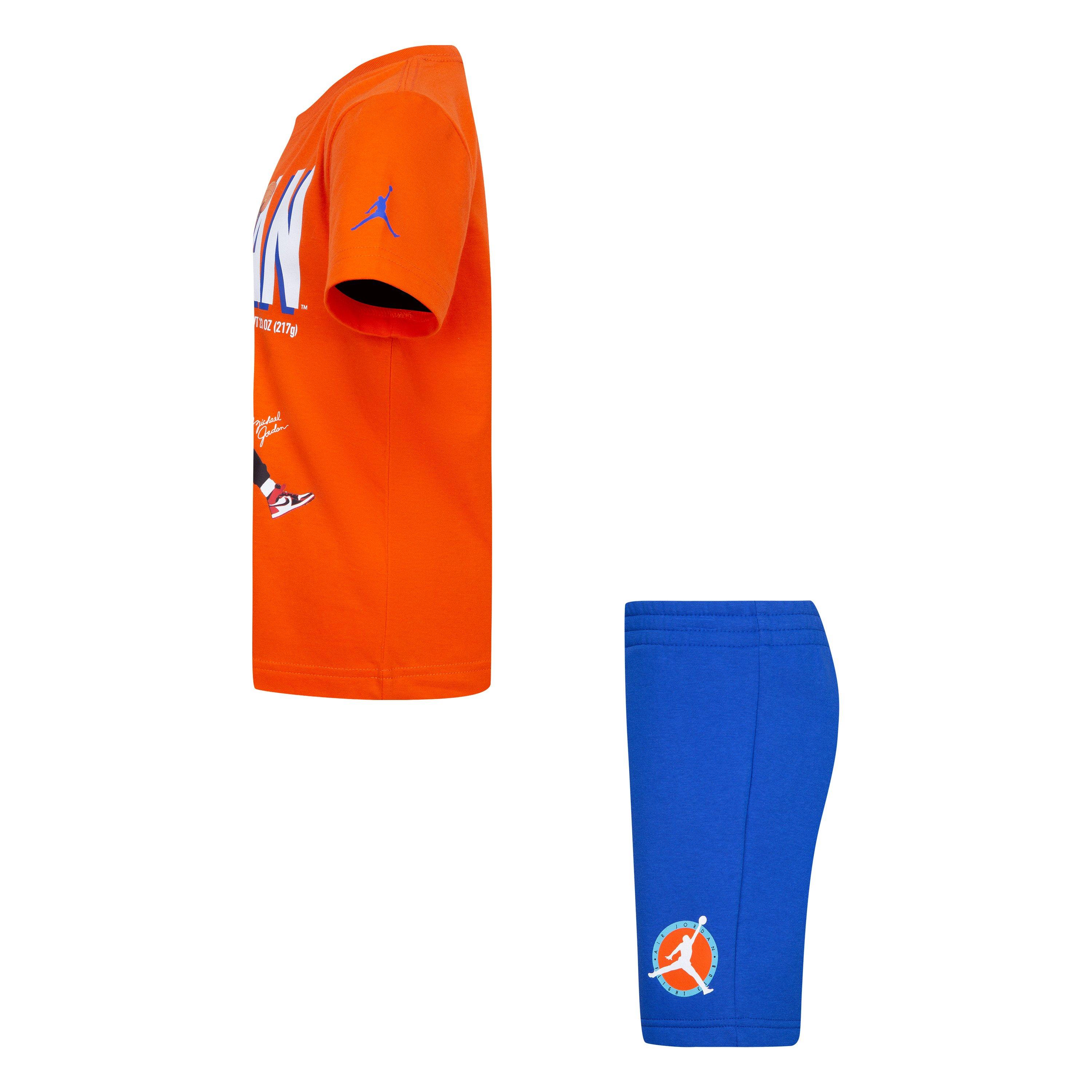 Jordan Little Boy's Flight MVP Short Set - Orange/Blue - ROYAL Thumbnail View 7
