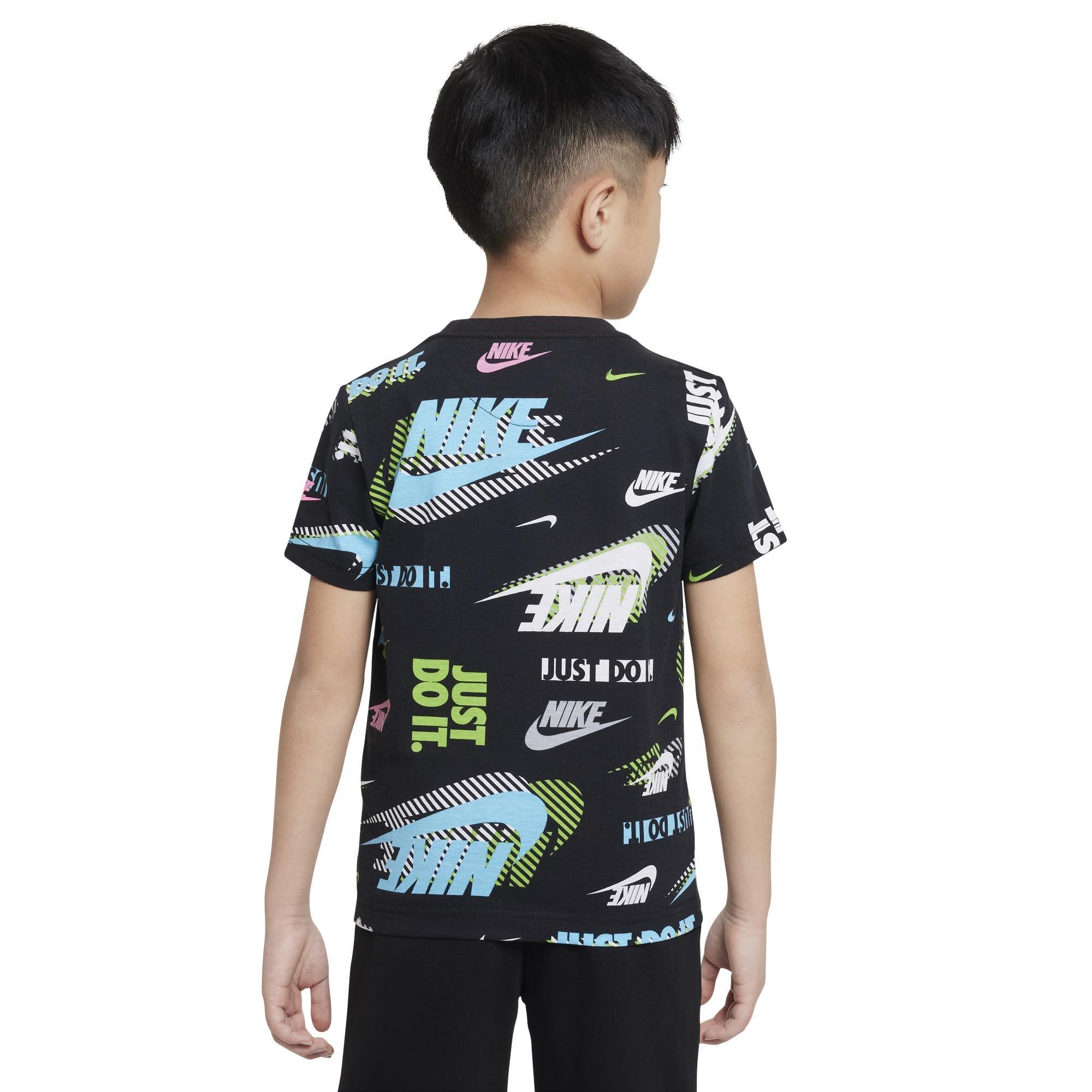 Nike Little Boys' Active Pack Printed Tee - BLACK Thumbnail View 2