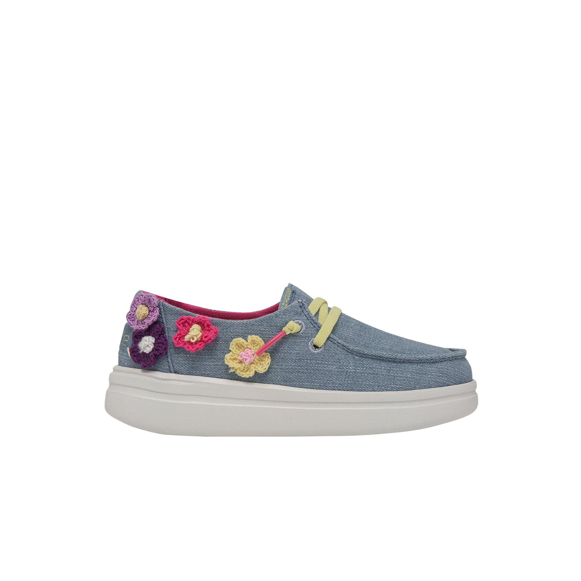 Hey Dude Wendy Rise Floral Denim Preschool Girls' Shoe - Hibbett