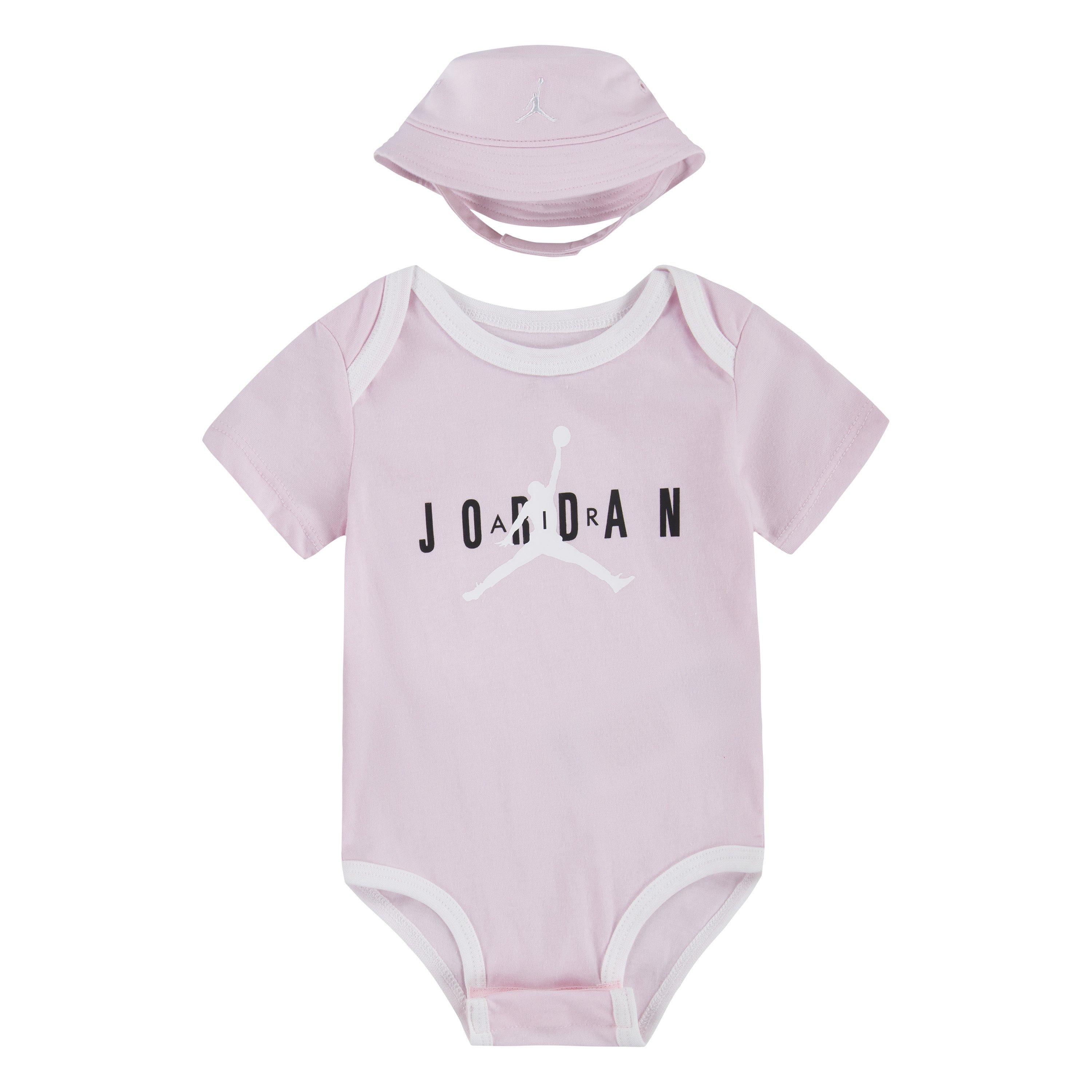 Jordan Infant Girls' HBR Bucket Hat and Bodysuit 2-Piece Set - Pink - PINK