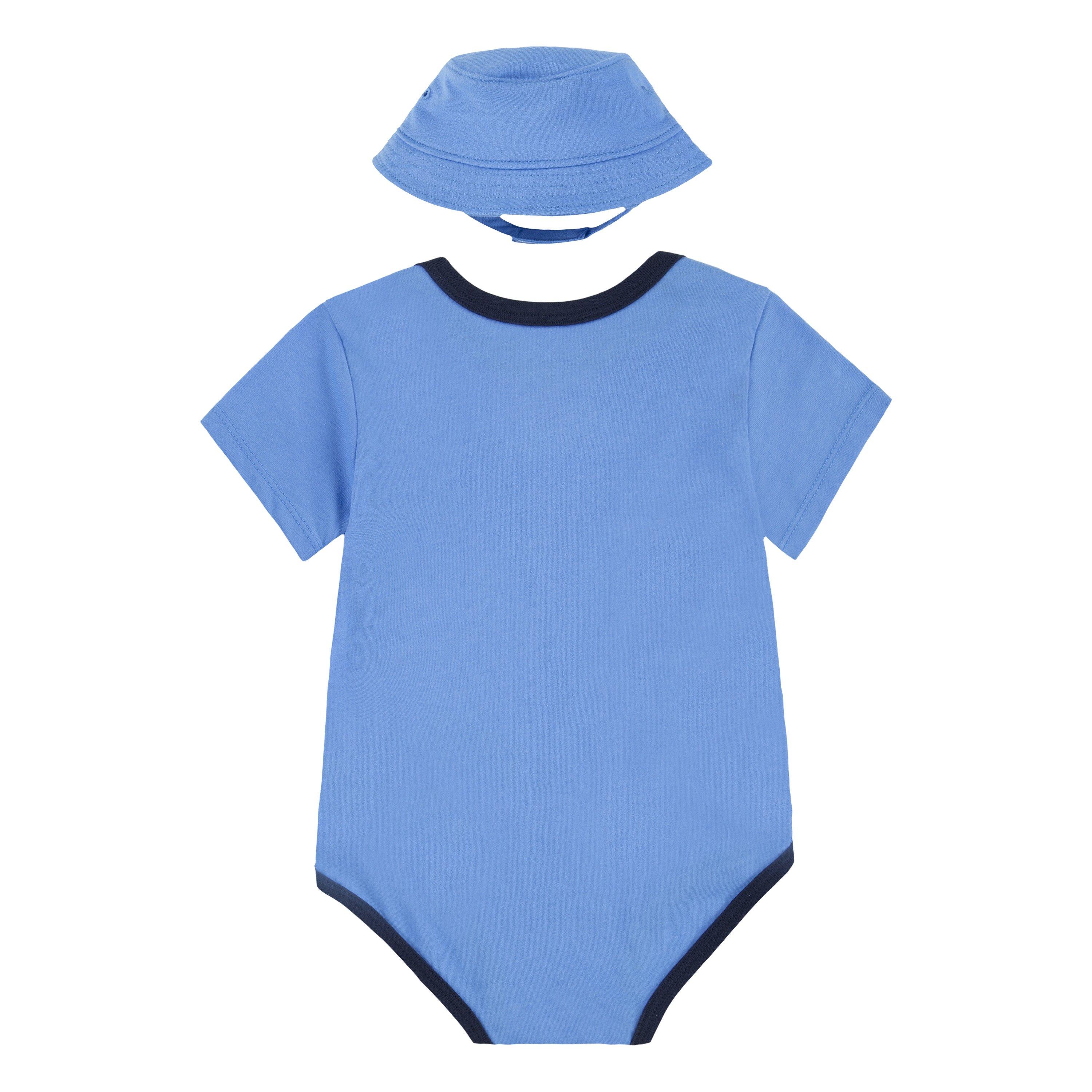 Jordan HBR Bucket Hat and Bodysuit 2-Piece Infant Girls' Light Blue Set