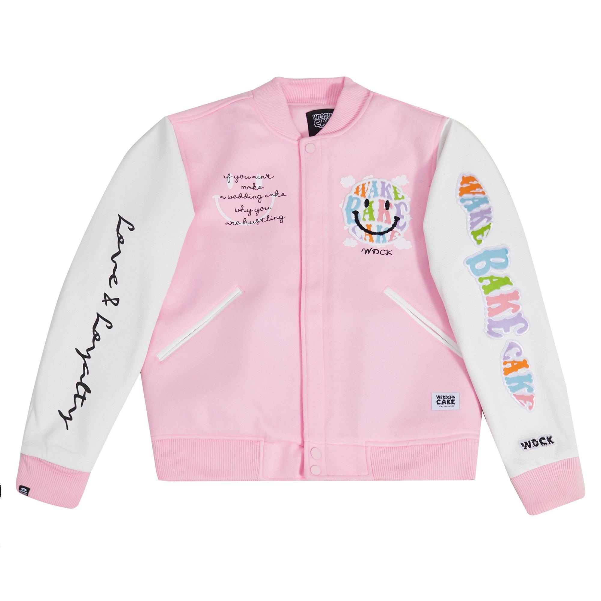 White and cheap pink jacket