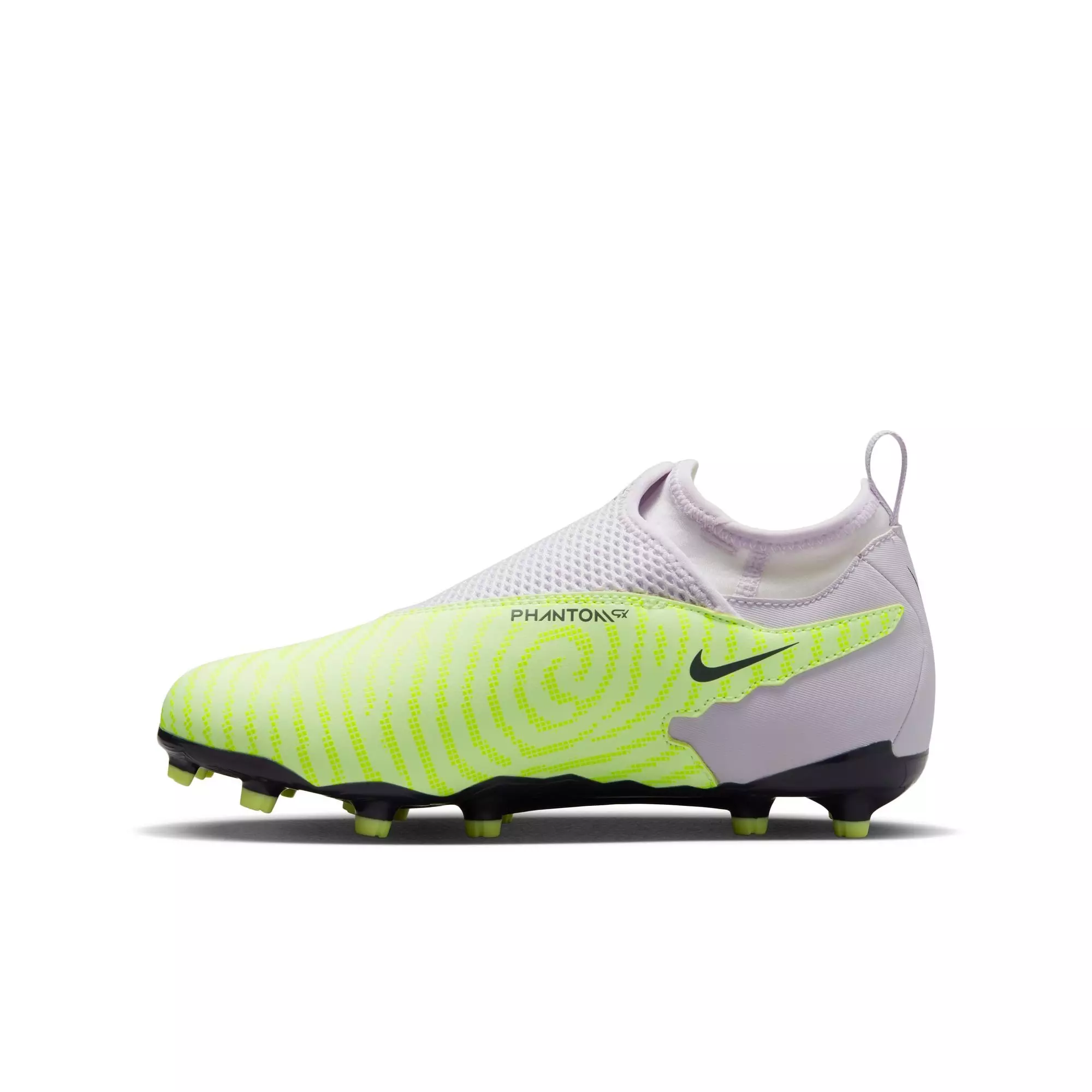 Nike Jr. Phantom GX Academy Dynamic Fit MG "Volt/Gridiron/Barely Grape" Grade School Kids' Soccer Cleat - VOLT/GRIDIRON/BARELY GRAPE