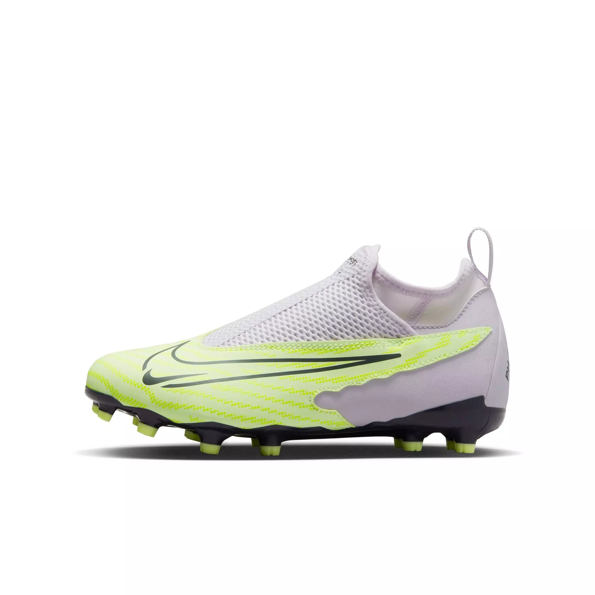 Nike Jr. Phantom GX Academy Dynamic Fit MG "Volt/Gridiron/Barely Grape" Grade School Kids' Soccer Cleat - VOLT/GRIDIRON/BARELY GRAPE