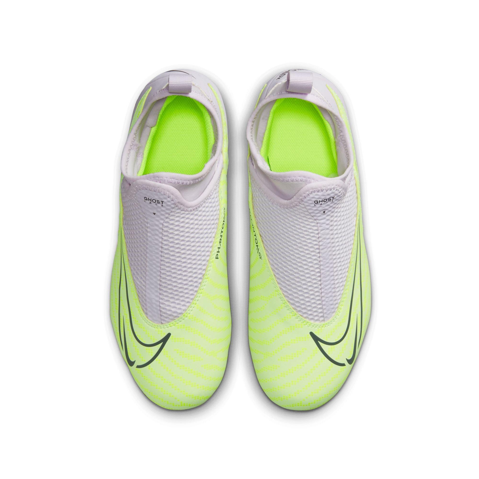 Nike Jr. Phantom GX Academy Dynamic Fit MG "Volt/Gridiron/Barely Grape" Grade School Kids' Soccer Cleat - VOLT/GRIDIRON/BARELY GRAPE Thumbnail View 5