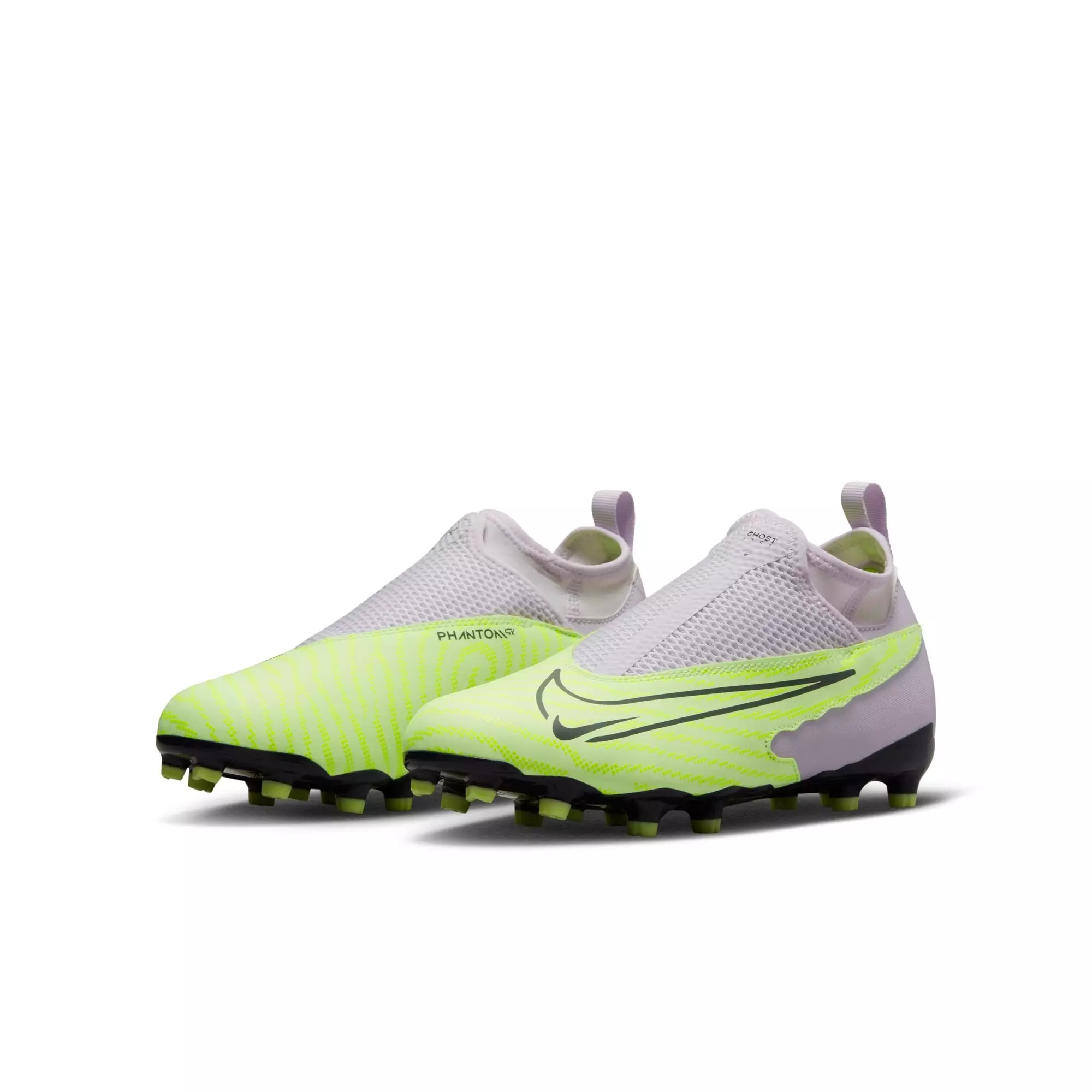 Nike Jr. Phantom GX Academy Dynamic Fit MG "Volt/Gridiron/Barely Grape" Grade School Kids' Soccer Cleat - VOLT/GRIDIRON/BARELY GRAPE
