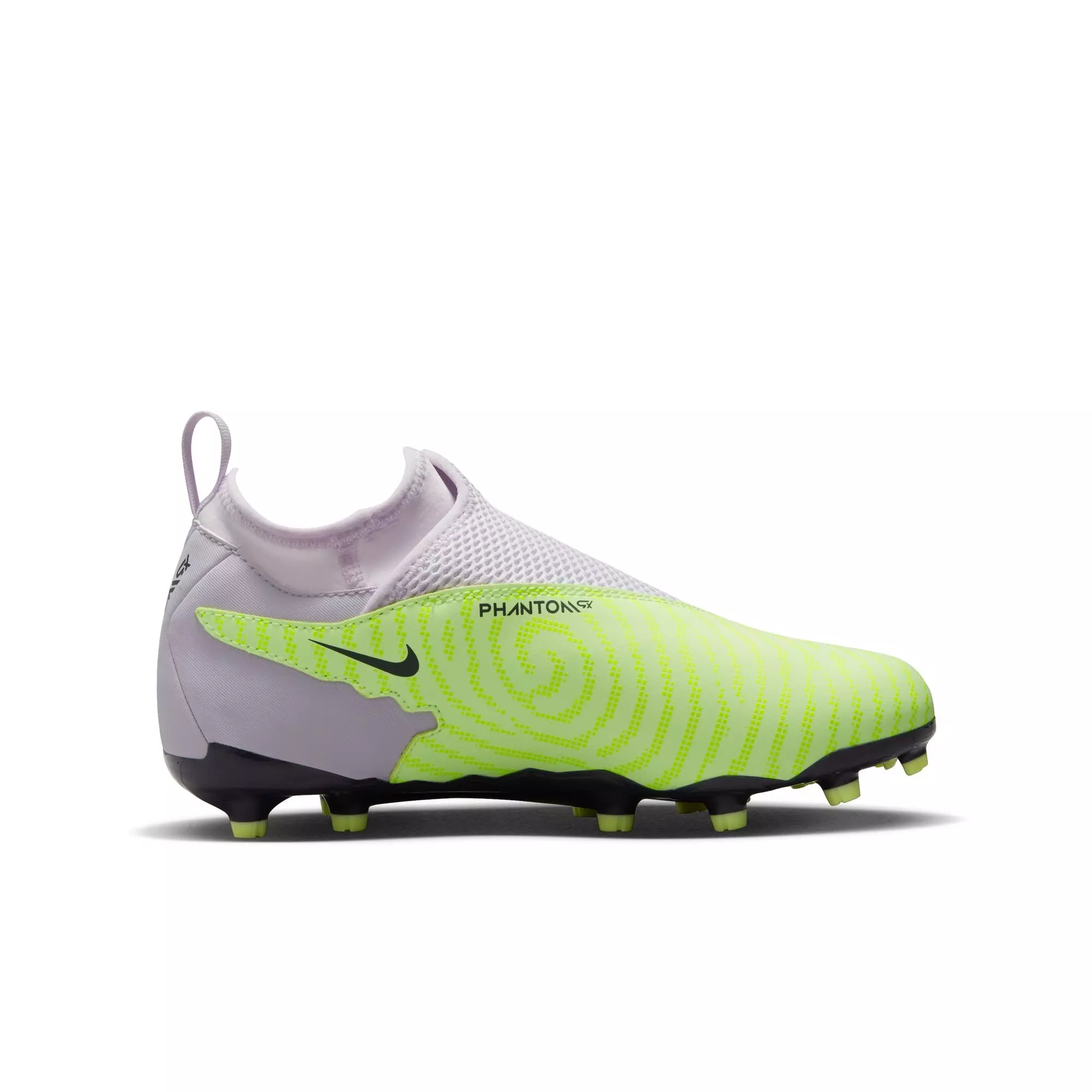 Nike Jr. Phantom GX Academy Dynamic Fit MG "Volt/Gridiron/Barely Grape" Grade School Kids' Soccer Cleat - VOLT/GRIDIRON/BARELY GRAPE