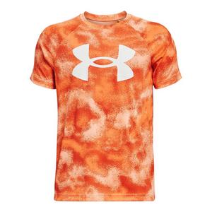 Under Armour Big Boys' Tech Big Logo Tee-Orange
