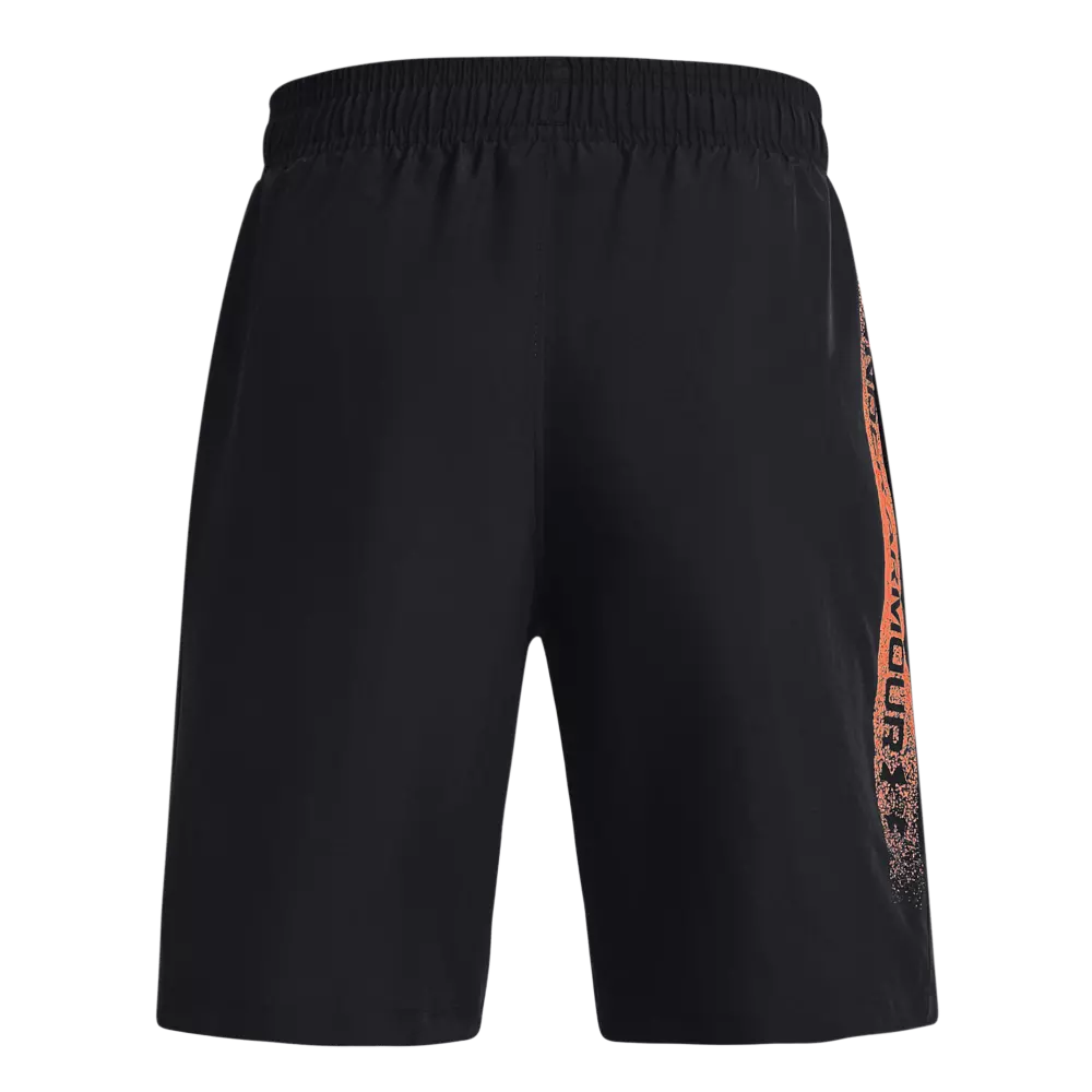 Under Armour Big Boys' Woven Graphic Shorts-Black/Orange - BLACK/ORANGE