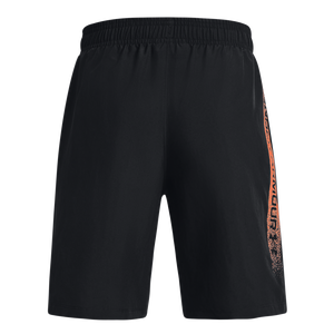 Under Armour Big Boys' Woven Graphic Shorts-Black/Orange