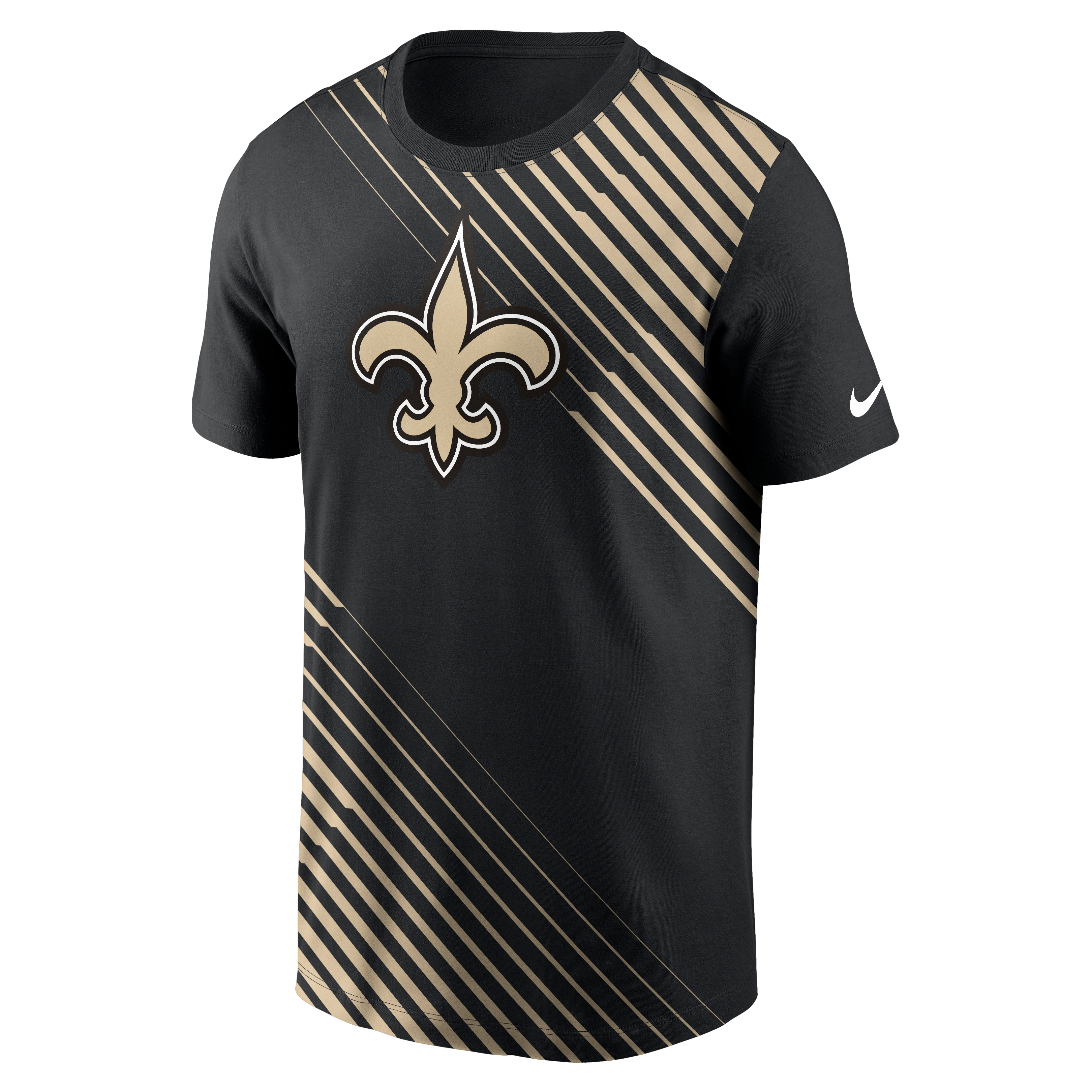 Nike Men's New Orleans Saints NFL Yardline Short Sleeve Tee - BLACK Thumbnail View 1