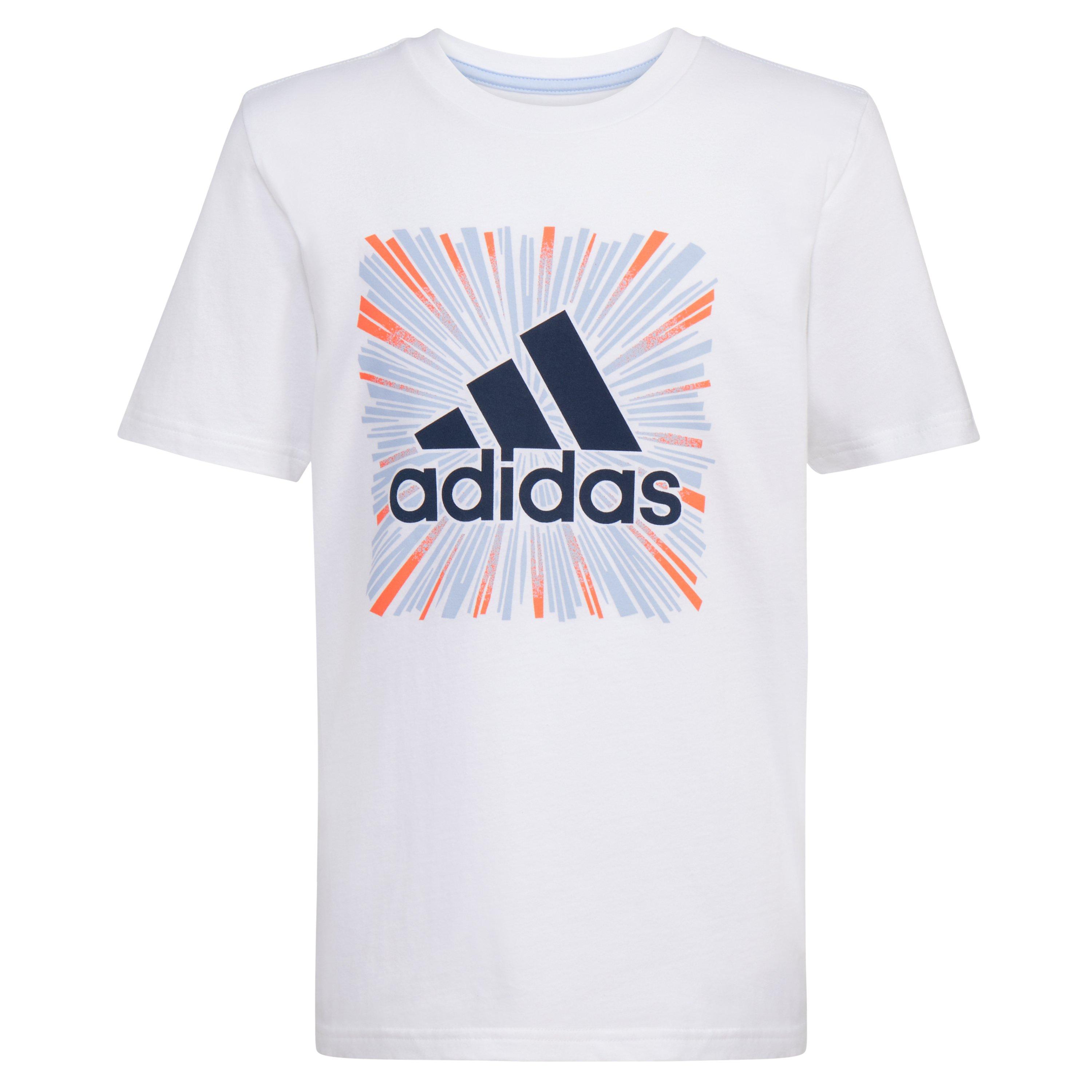 adidas Big Boys' Optimist Tee - WHITE Thumbnail View 1