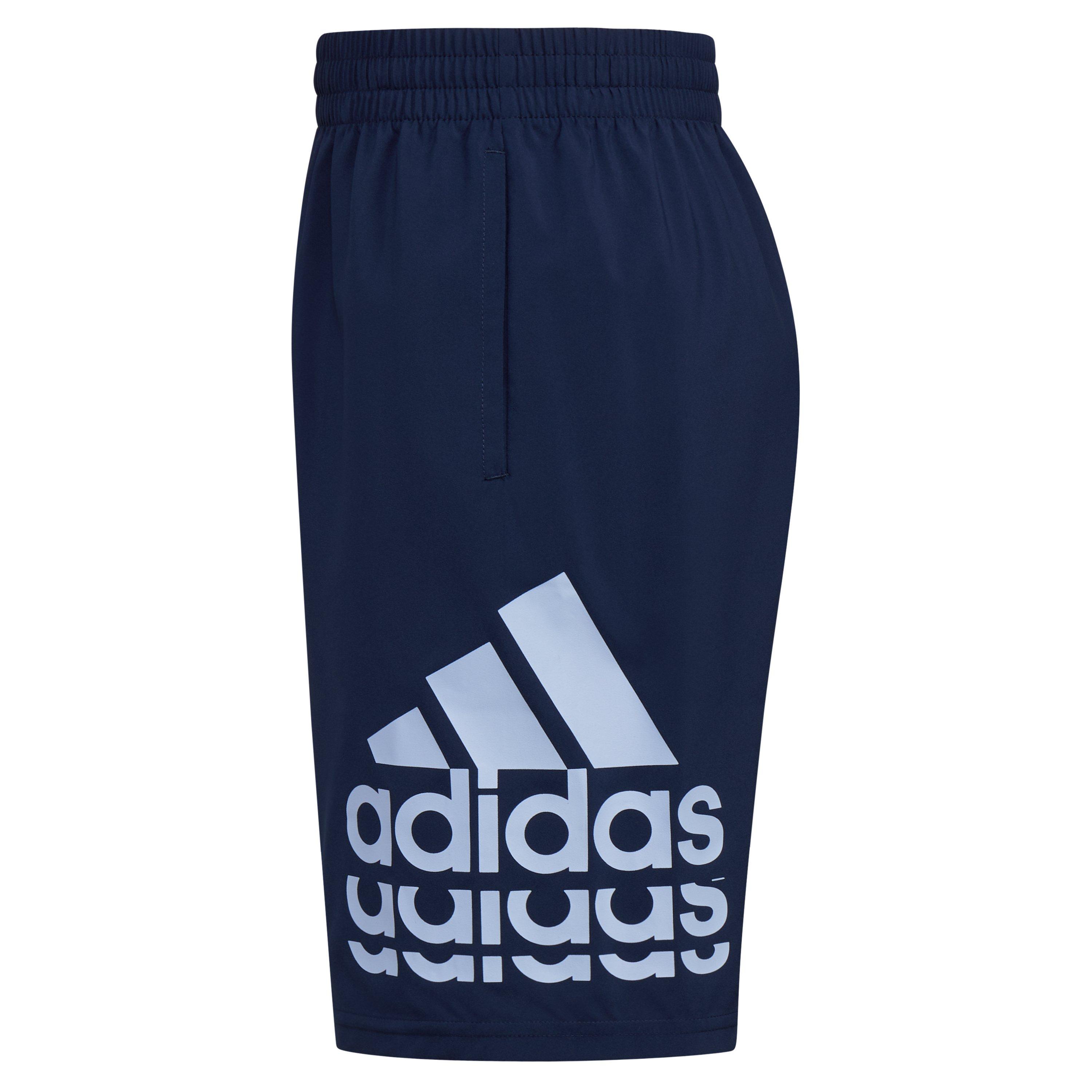 adidas Big Boys' Essential Woven Shorts - NAVY Thumbnail View 3