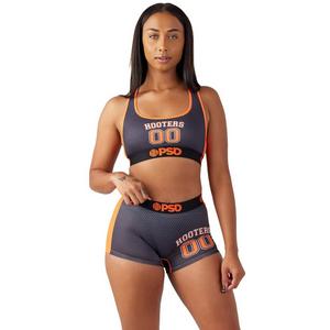 PSD Women's Hooters Sports Bra-Black/Orange