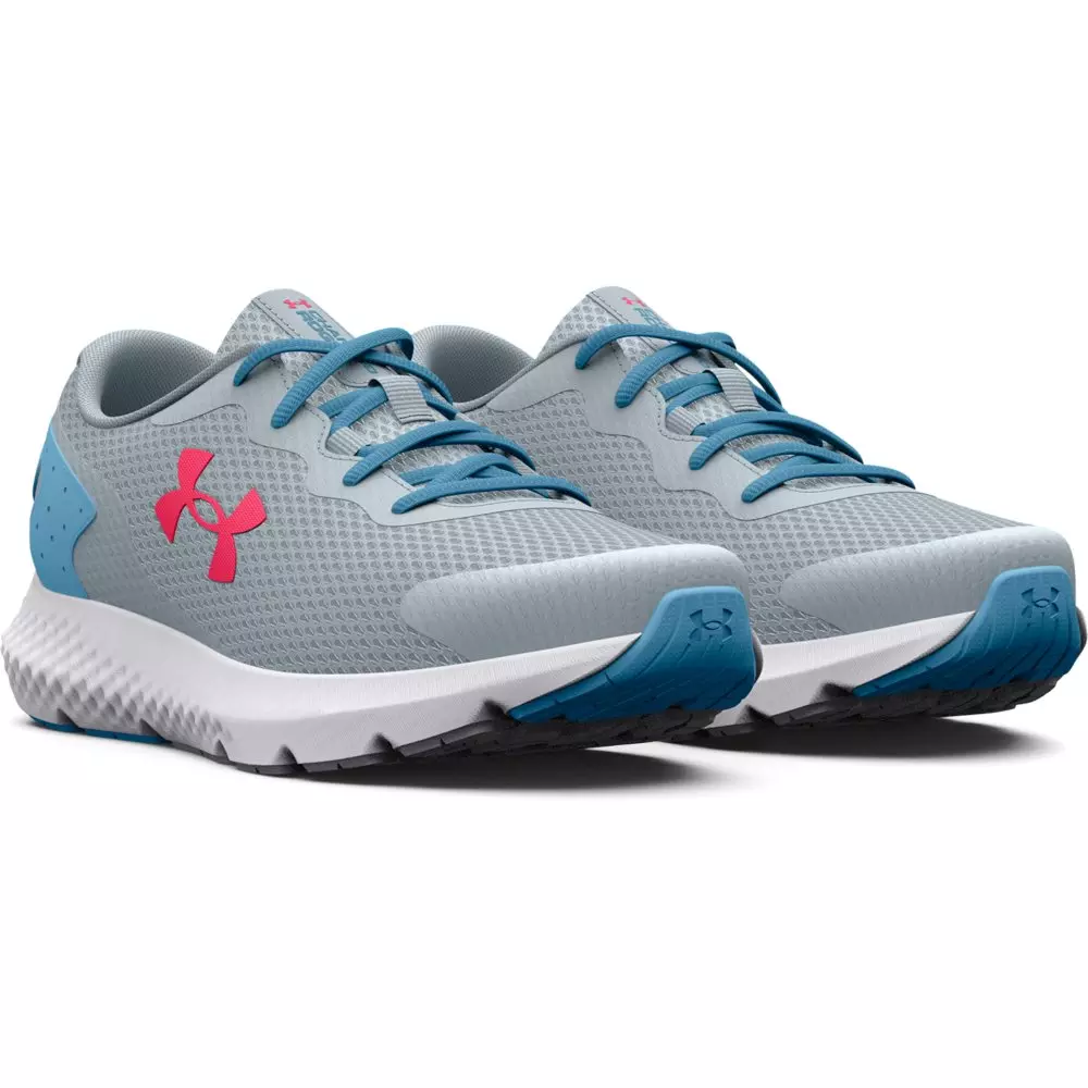 Under Armour Charged Rogue 3 "Lt Blue/White" Grade School Girls' Running Shoe - LT BLUE/WHITE