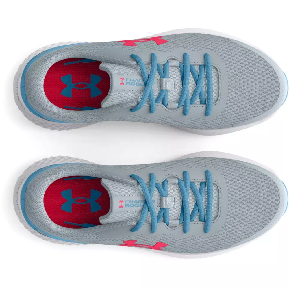 Under Armour Charged Rogue 3 "Lt Blue/White" Grade School Girls' Running Shoe - LT BLUE/WHITE
