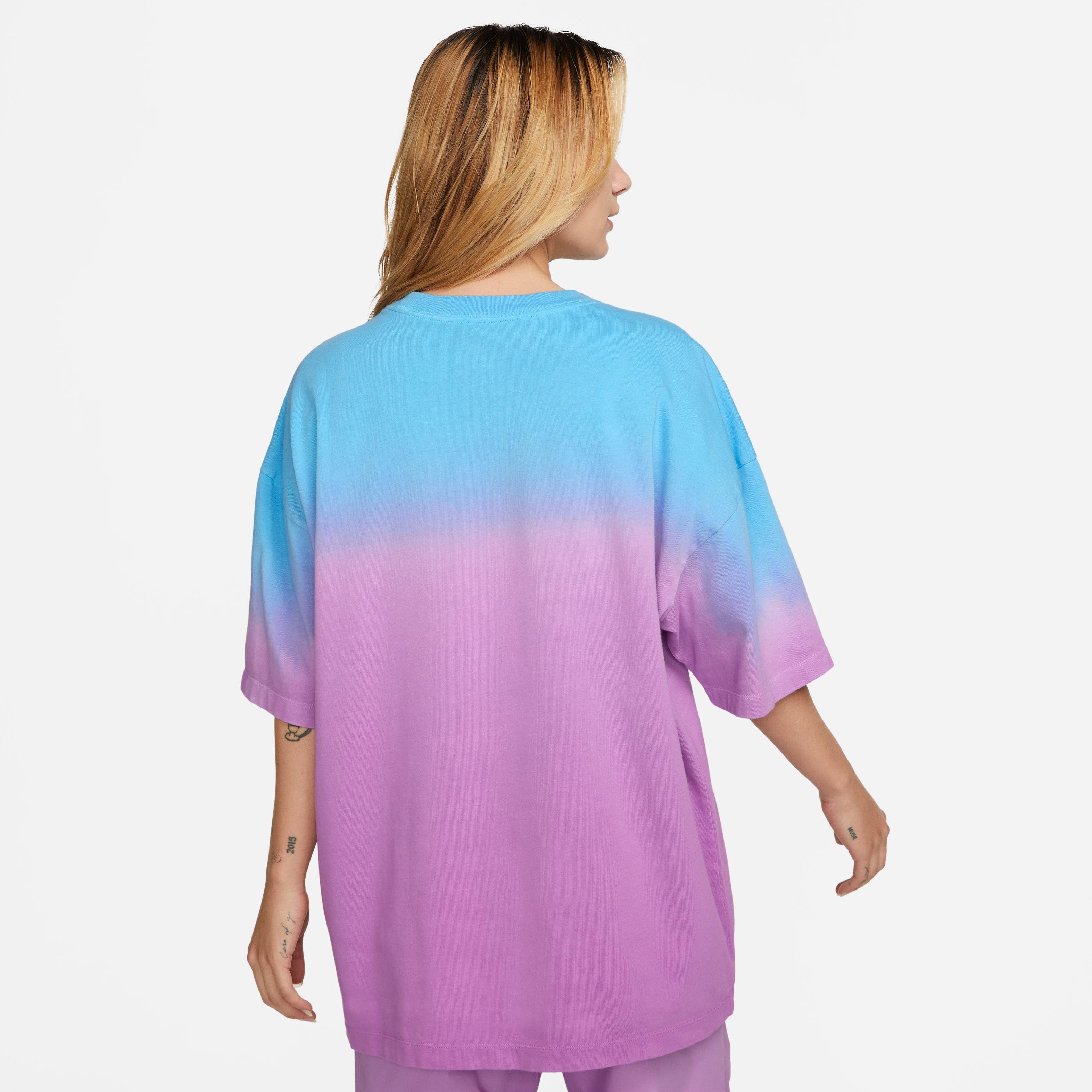 Nike Big Girls Sportswear Tie-Dyed T-Shirt,Purple Chalk/Arctic Punch/Wild  Berry,Medium 