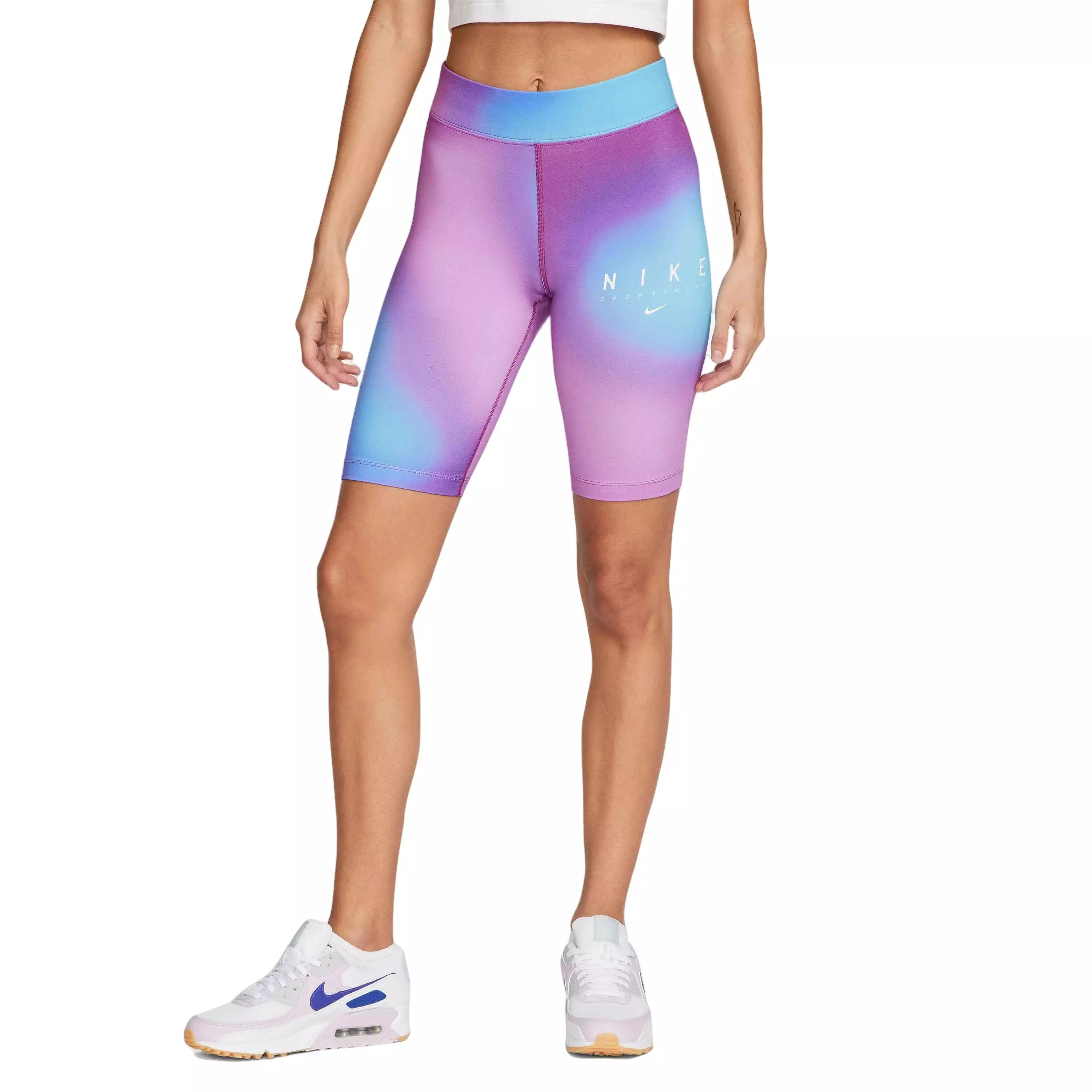 Nike Women's Sportswear Club Gel Aura Max Bike Shorts - MULTI-COLOR