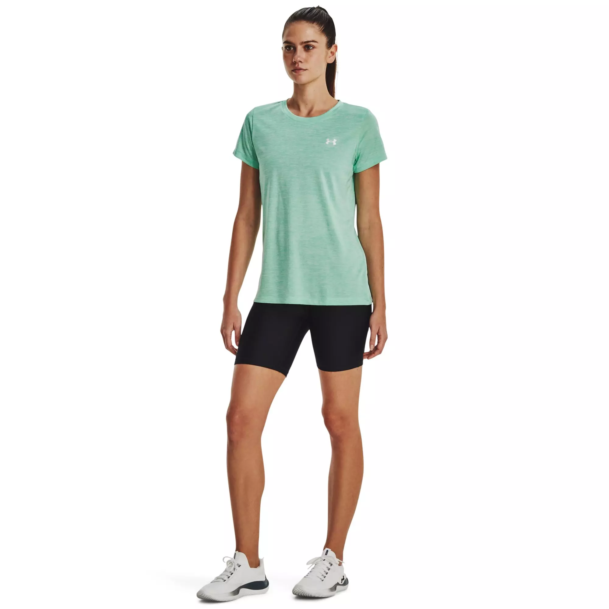 Under Armour Women's Tech Twist Tee-Green - GREEN