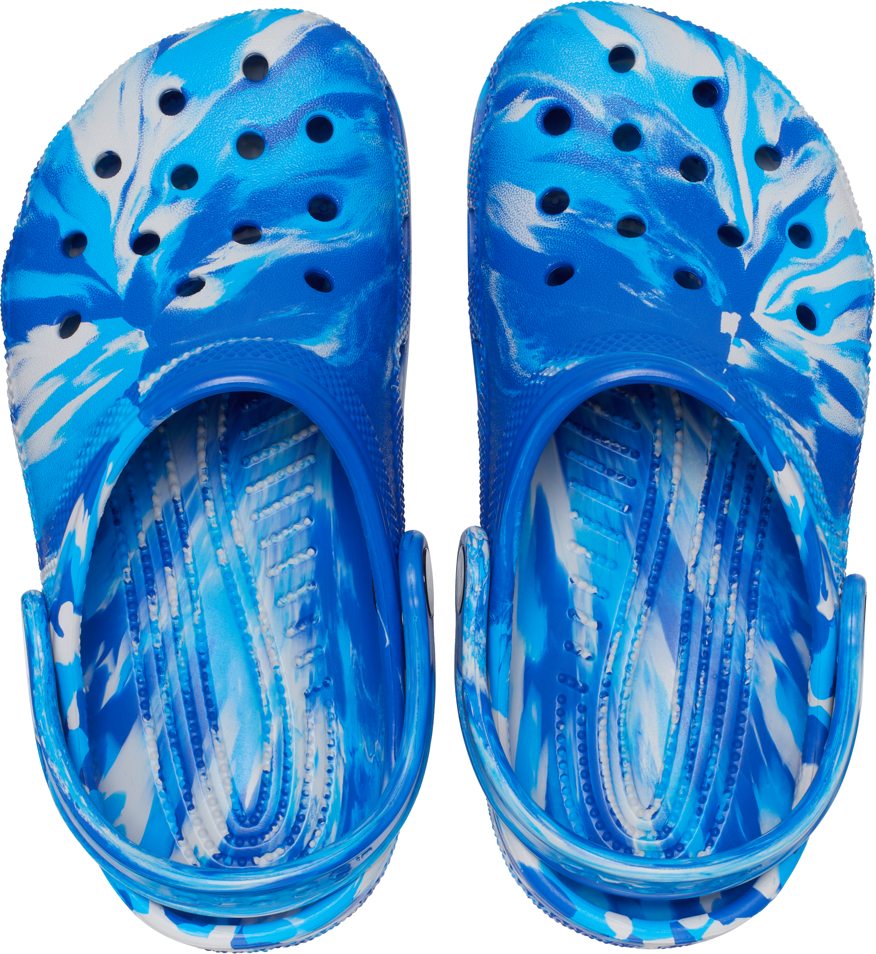 Crocs white and deals blue