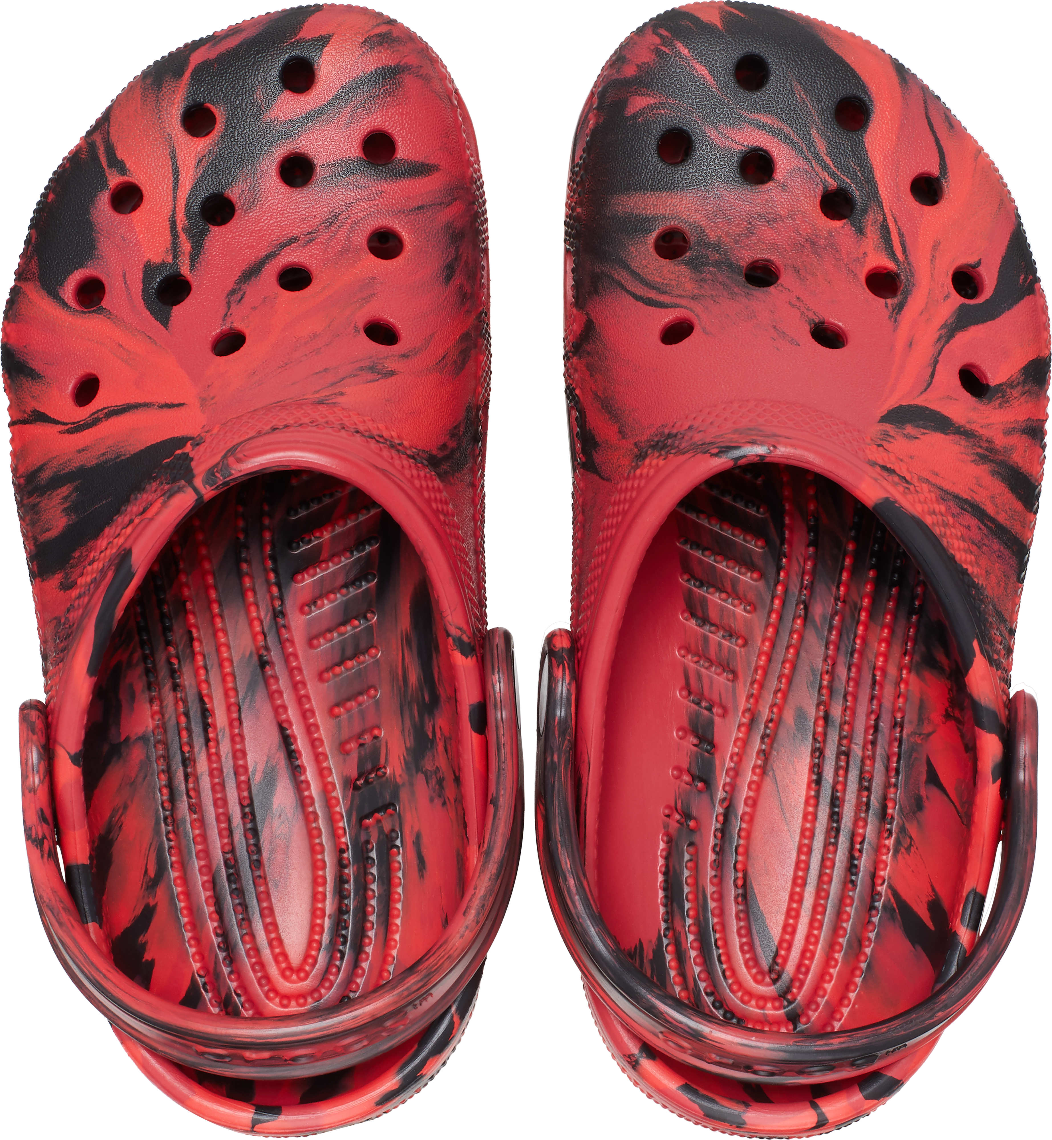 Crocs Classic Marbled Red/Black Preschool Clog | Hibbett display picture 3
