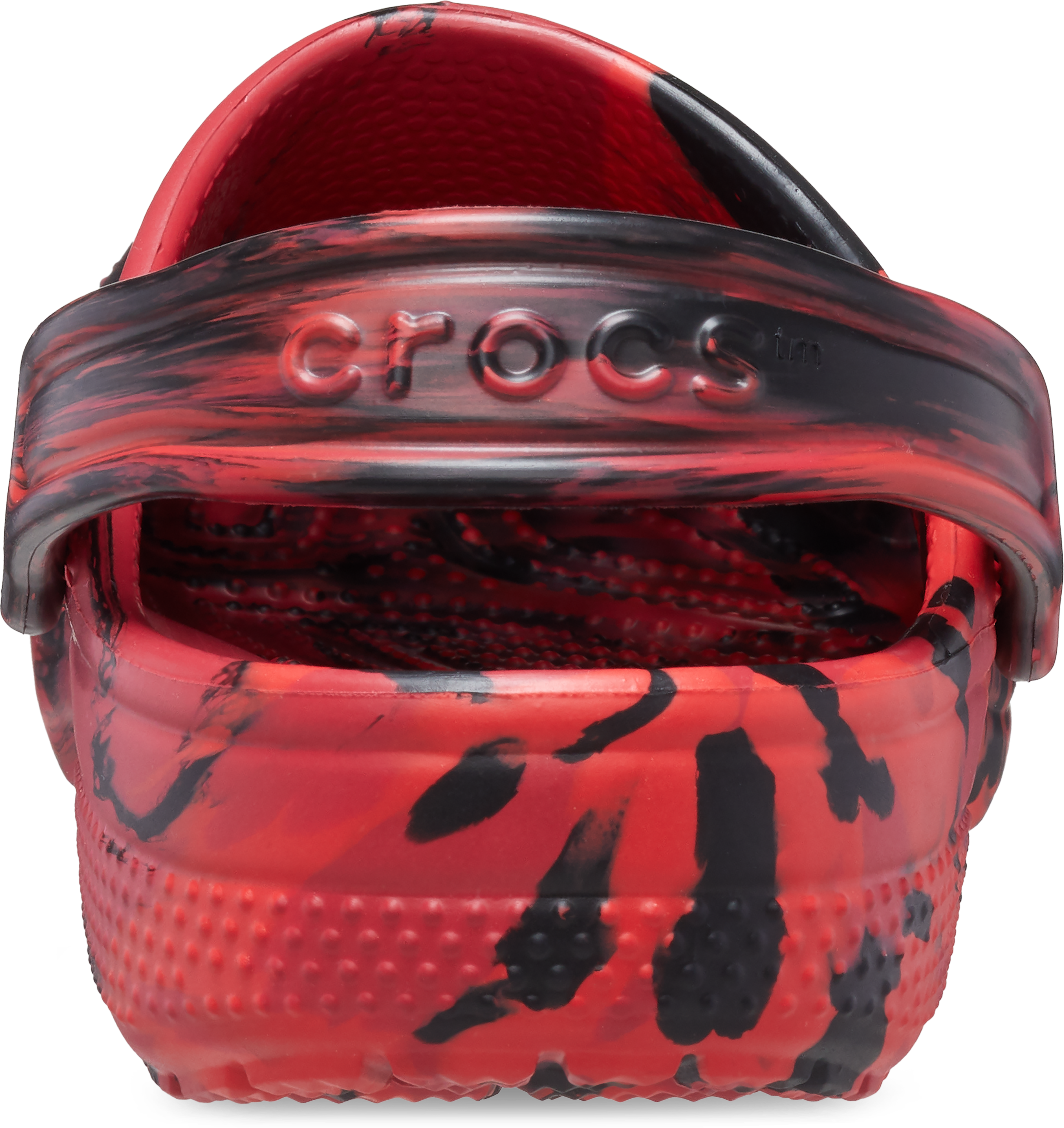 Crocs Classic Marbled Red/Black Preschool Clog | Hibbett display picture 1