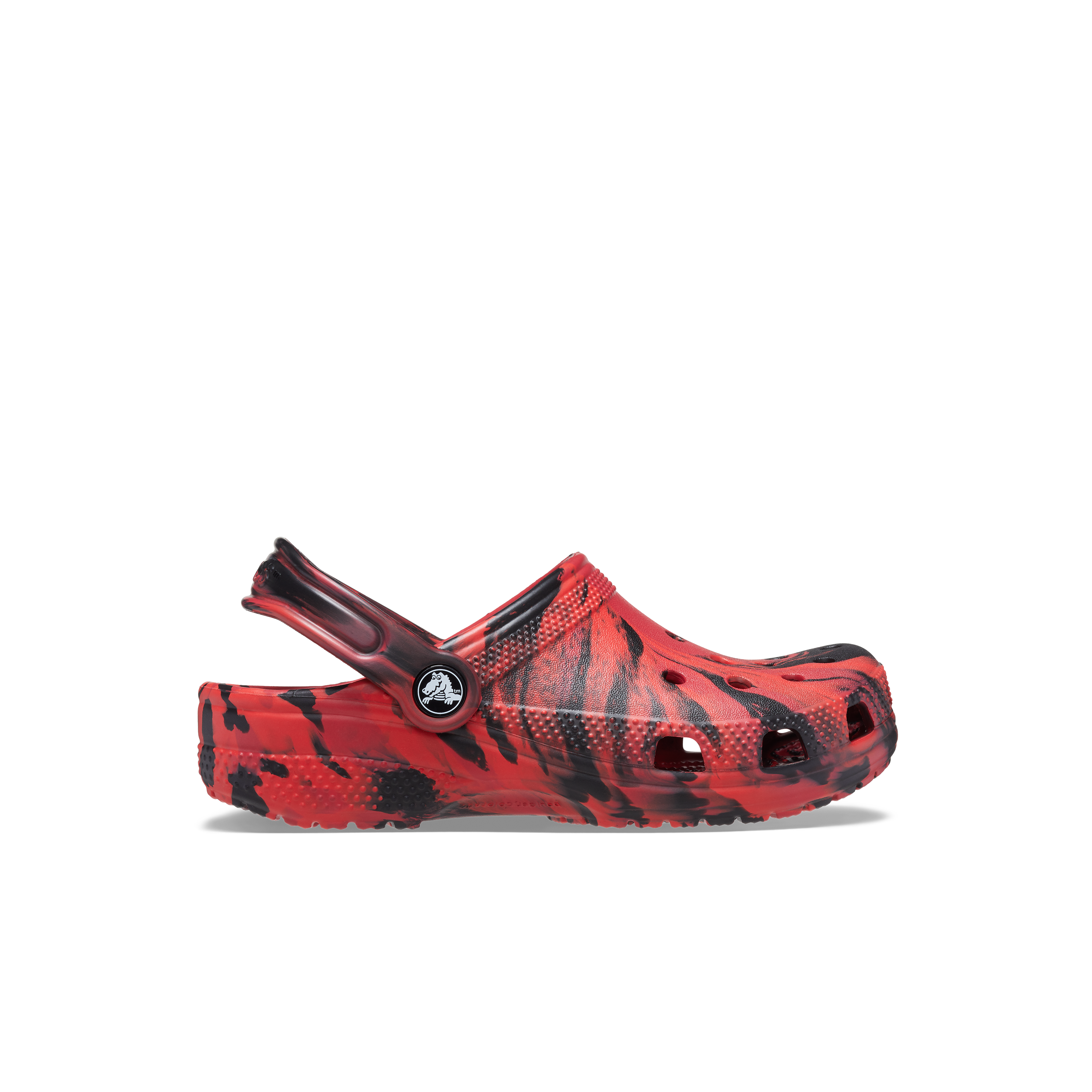 Crocs Classic Marbled Red/Black Preschool Clog | Hibbett display picture 3