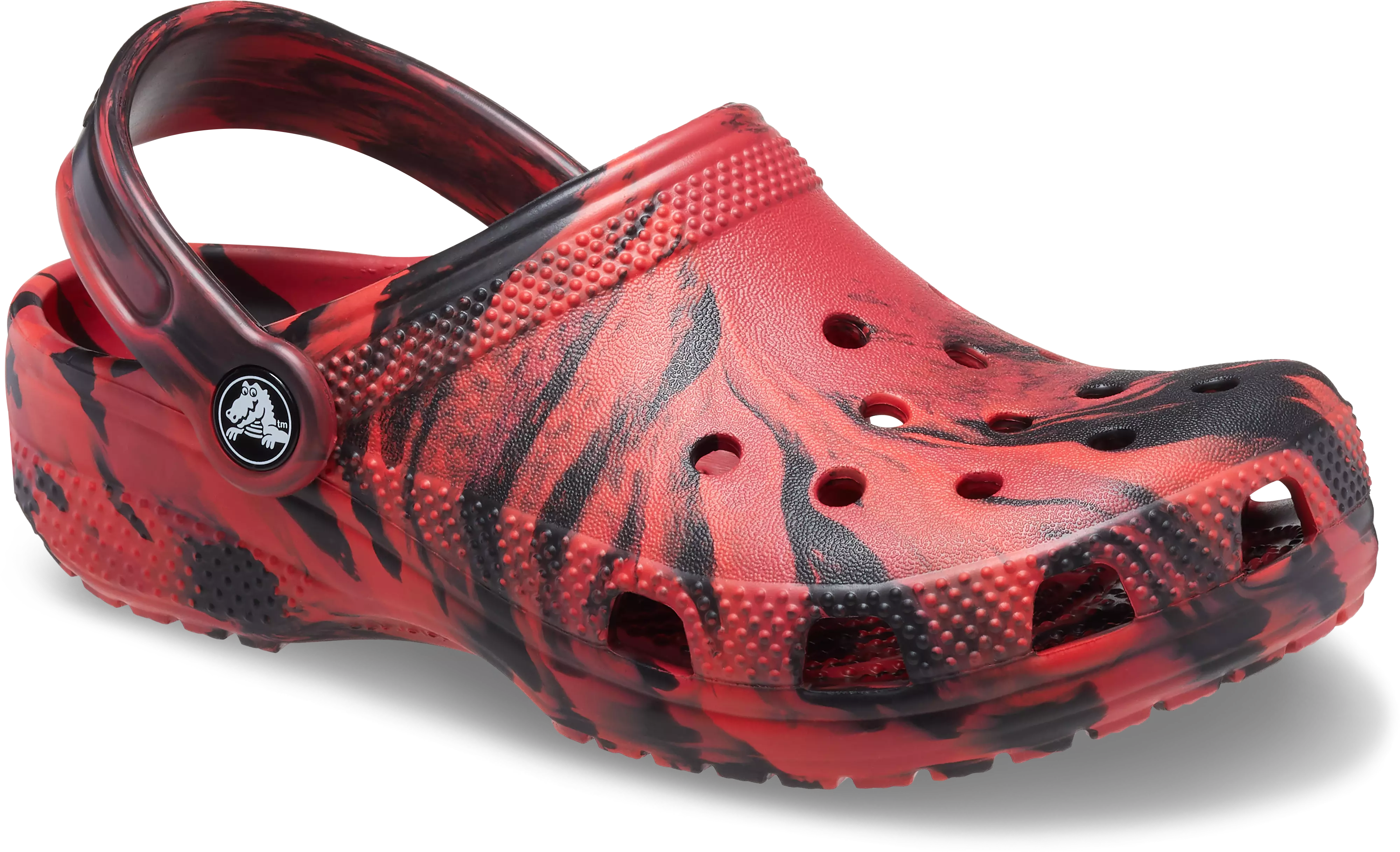 Crocs Classic Marbled "Red/Black" Toddler Boys' Clog - RED/BLACK