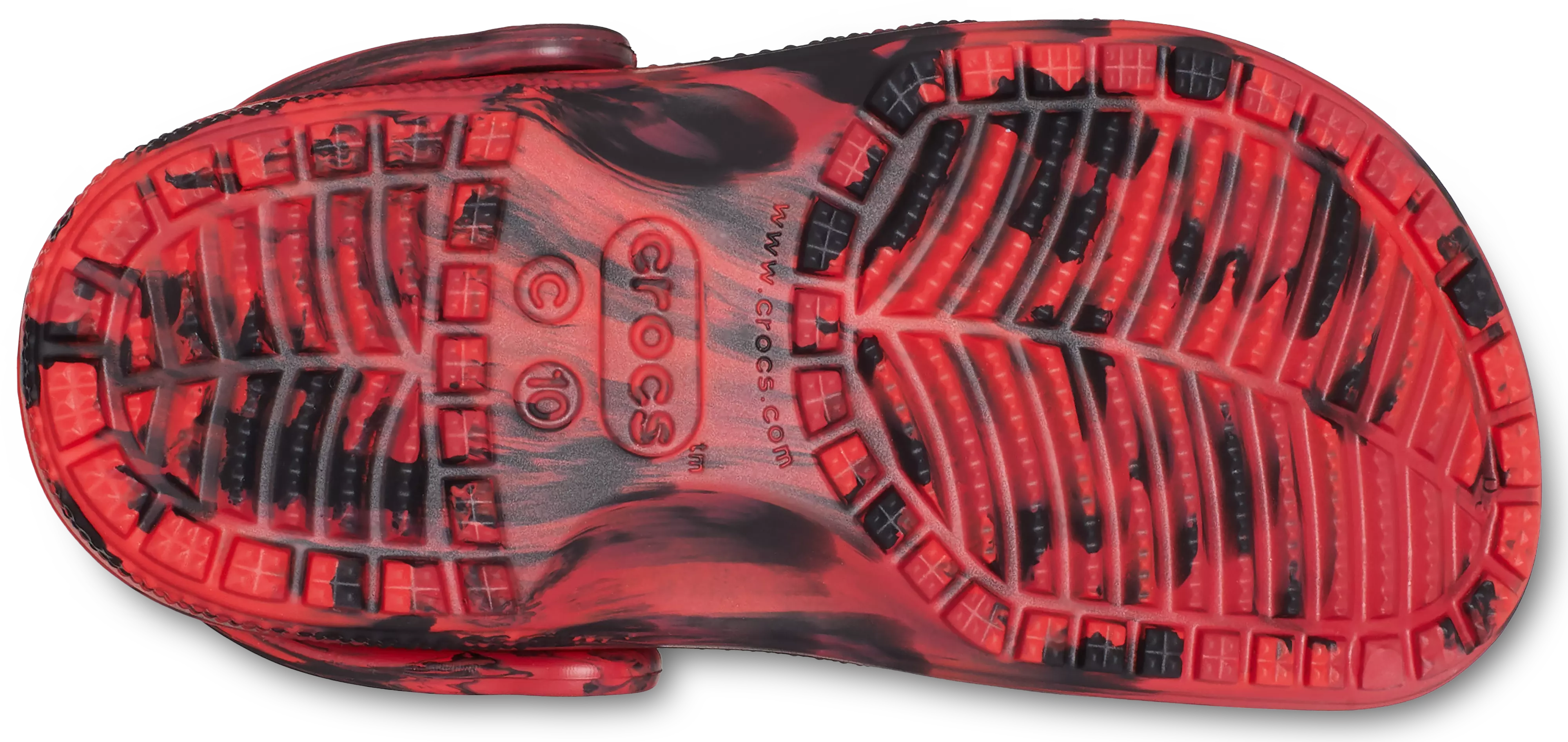 Crocs Classic Marbled "Red/Black" Toddler Boys' Clog - RED/BLACK
