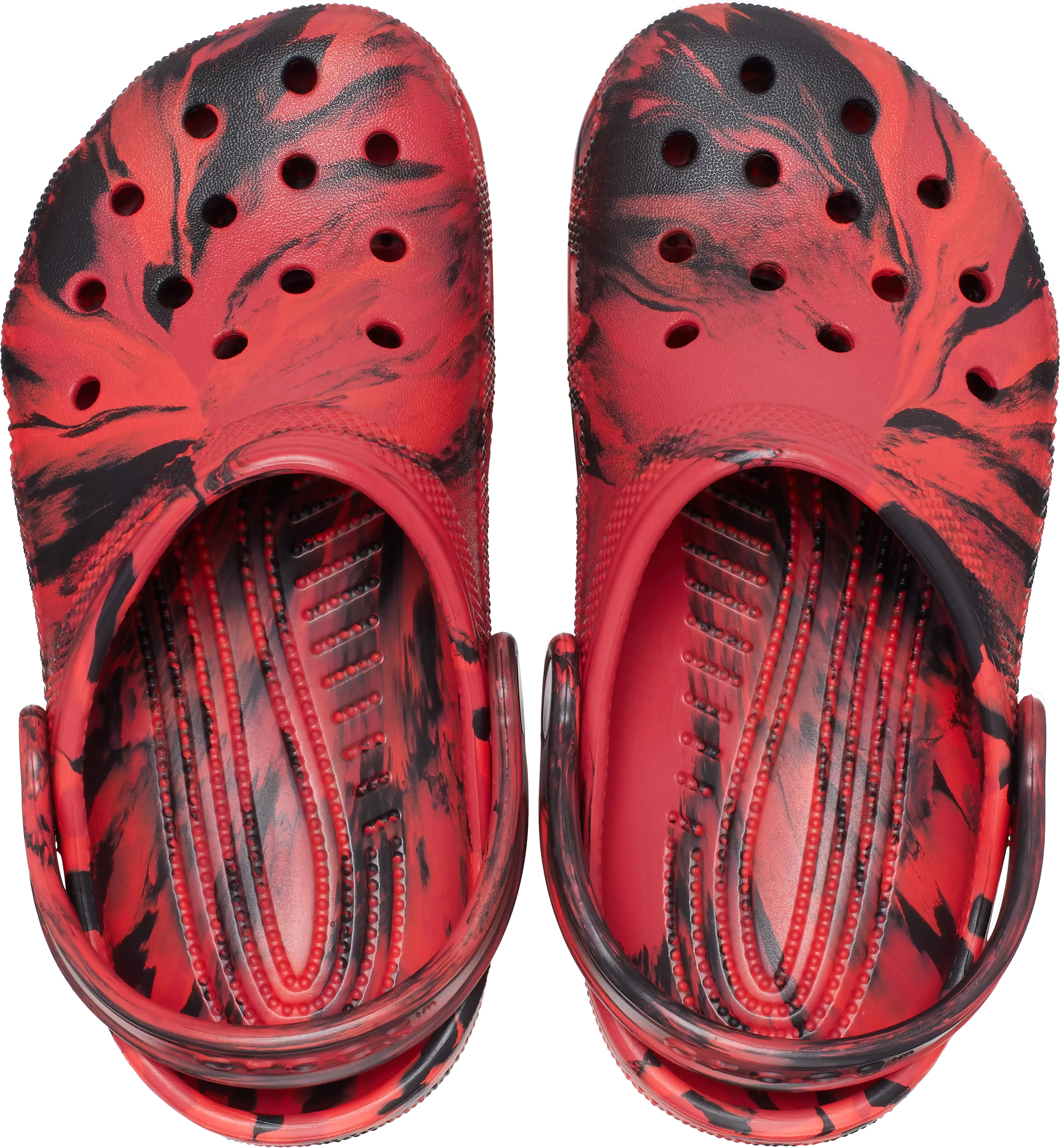 Crocs Classic Marbled "Red/Black" Toddler Boys' Clog - RED/BLACK