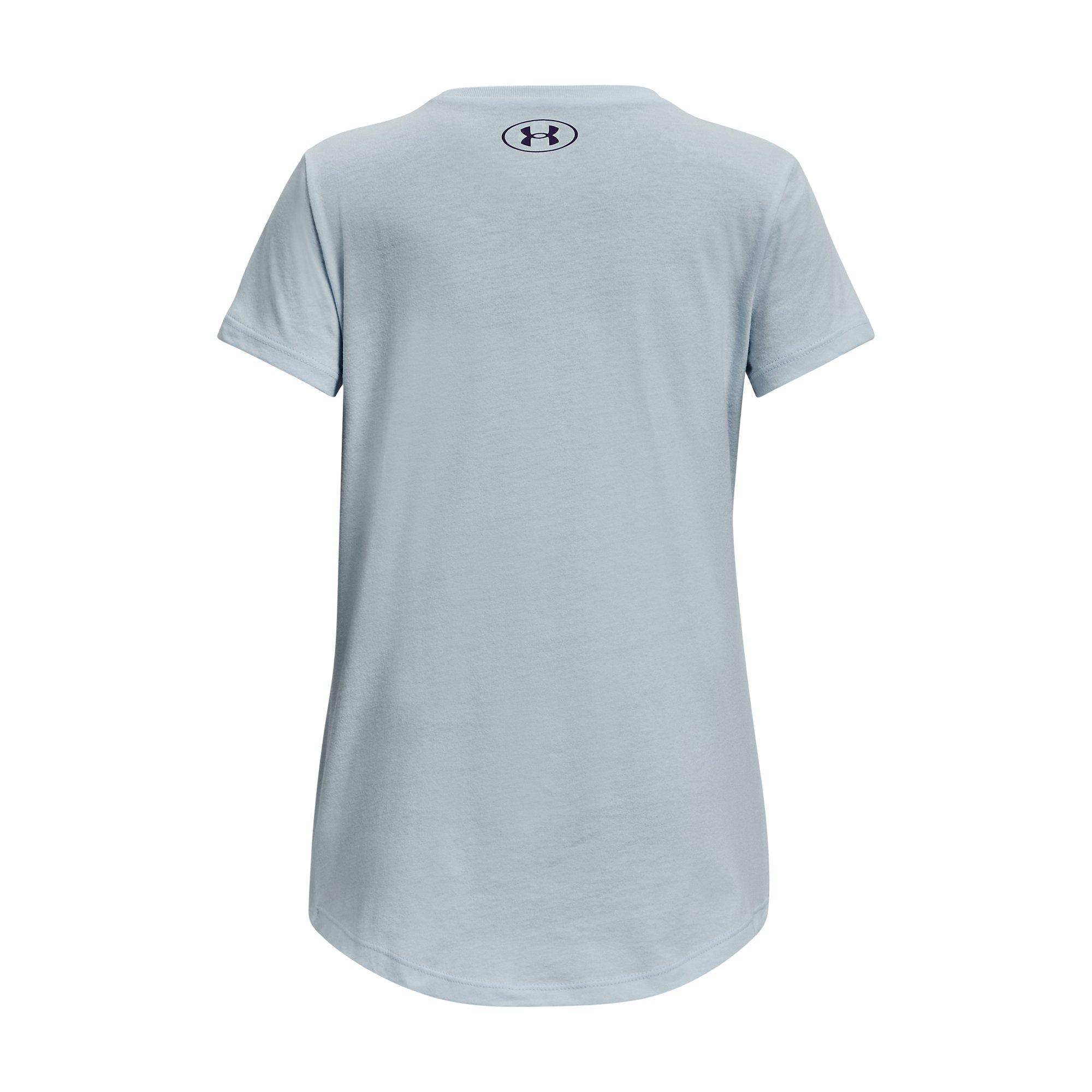 Under Armour Big Girls' Softball Bubble Tee - BLUE Thumbnail View 2