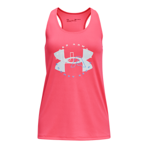 Under Armour Big Girls' Tech Big Logo Tank-Pink