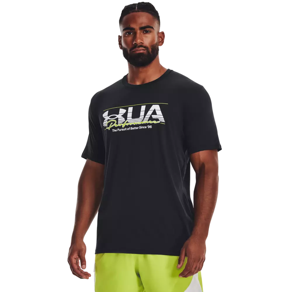 Under Armour Men's Vintage Script Tee-Black - BLACK