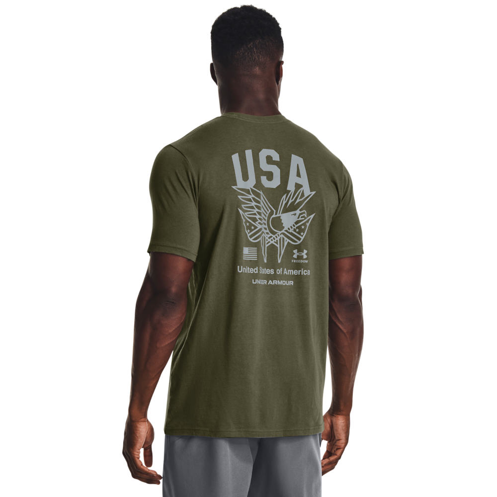 Under Armour Men's Freedom Eagle Tee-Green - GREEN Thumbnail View 2