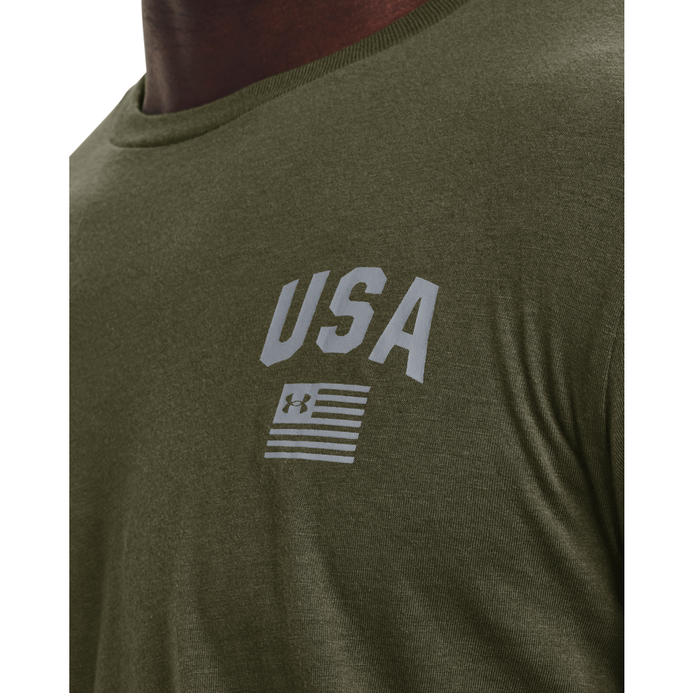 Under Armour Men's Freedom Eagle Tee-Green - GREEN Thumbnail View 3