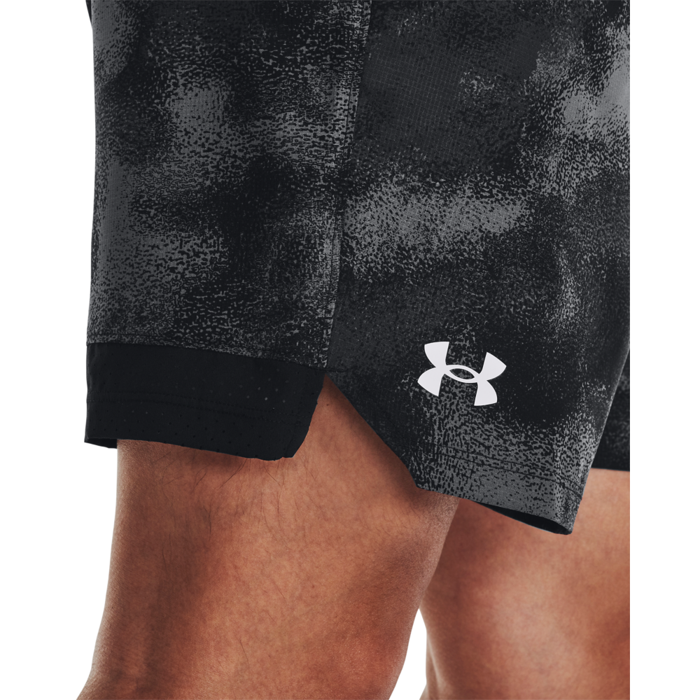 Under Armour Men's Vanish All Over Print 6" Woven Shorts-Black - BLACK Thumbnail View 3