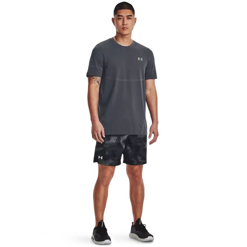 Under Armour Men's Vanish All Over Print 6" Woven Shorts-Black - BLACK