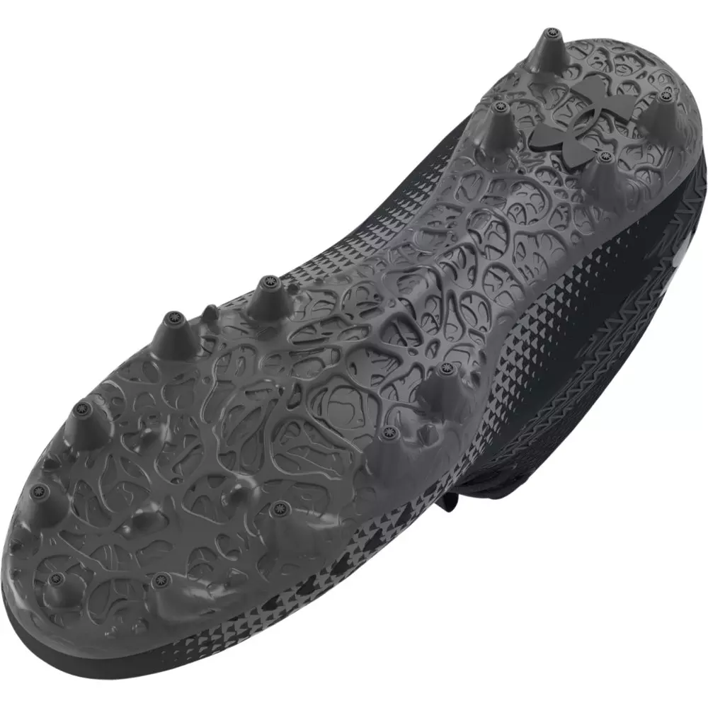 Under Armour Spotlight Select 3 "Black/Silver" Grade School Boys' Football Cleat - BLACK/SILVER